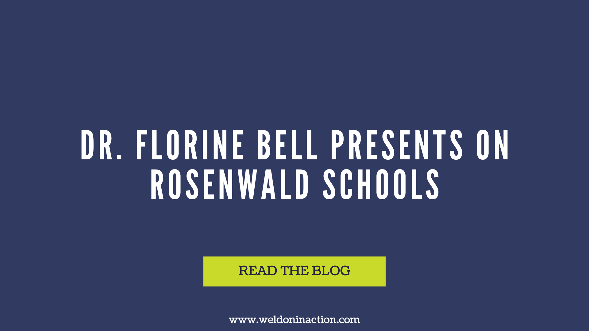 Dr. Florine Bell Presents on Rosenwald Schools