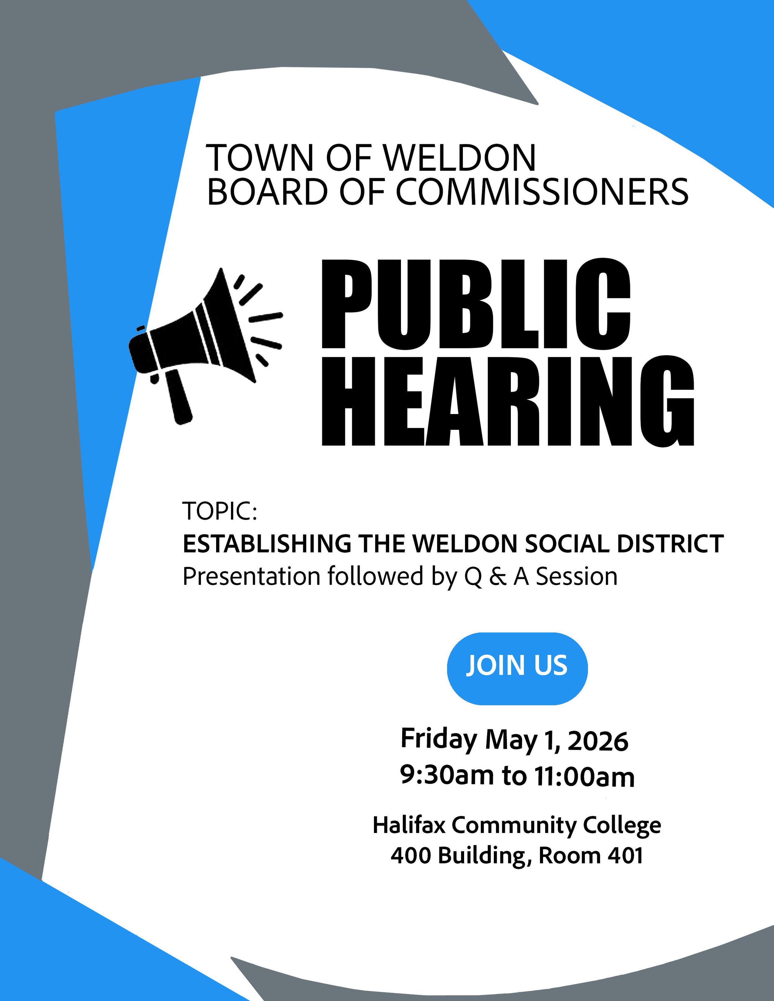 Community Input Meeting: Proposed Social District