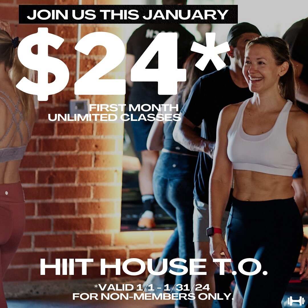 What if you woke up today and instead of doing everything for everyone else, you took a chance on yourself? 

Join us and become a sweaty work of art as you HIIT your target for 2024.&nbsp;&nbsp;

New Year, New Goals Special: 
$24 for January!

Get s