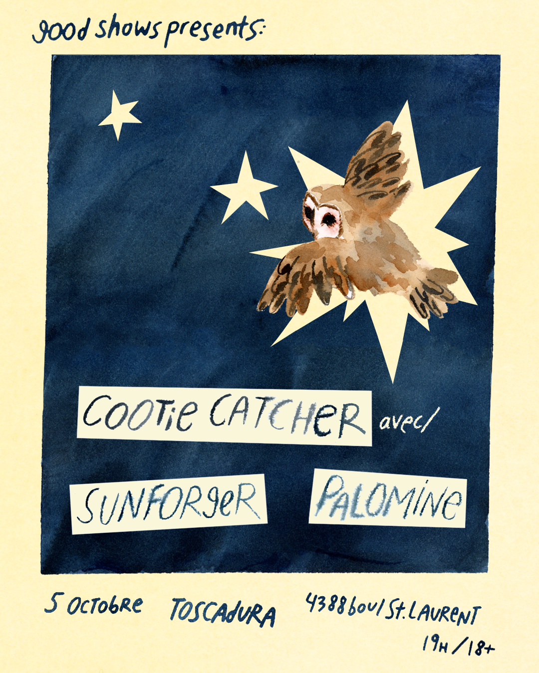 Cootie Catcher + Sunforger + Palomine - Montreal