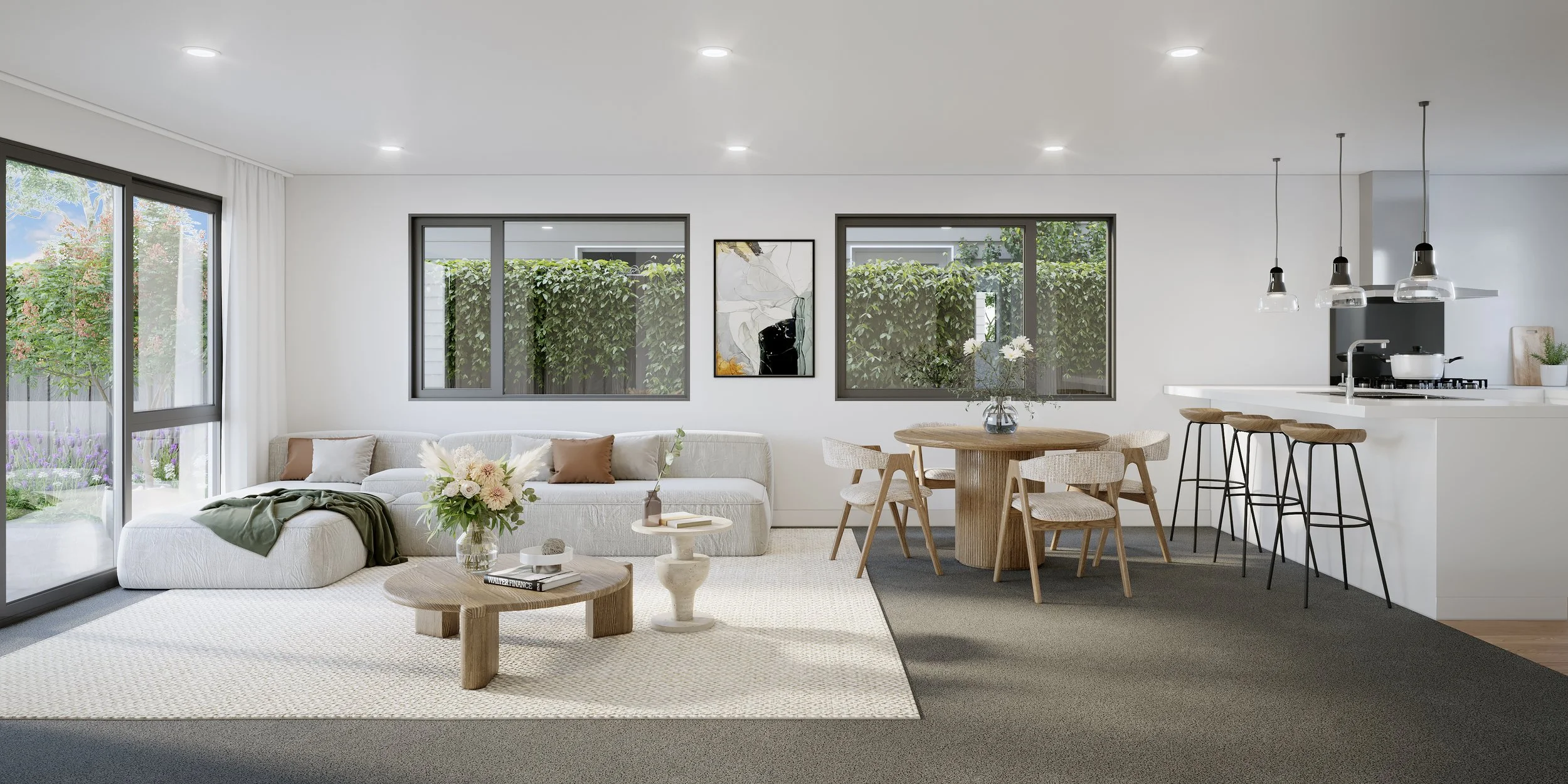 Interior render of 272 Fergusson Drive's lot 11 has wonderful indoor-outdoor flow