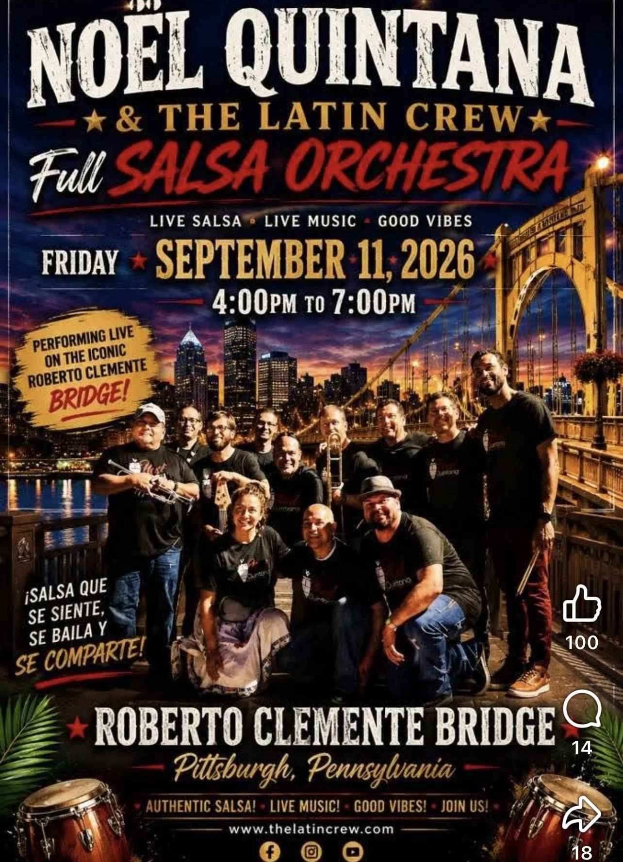 Latin Crew Live at Roberto Clemente's Bridge