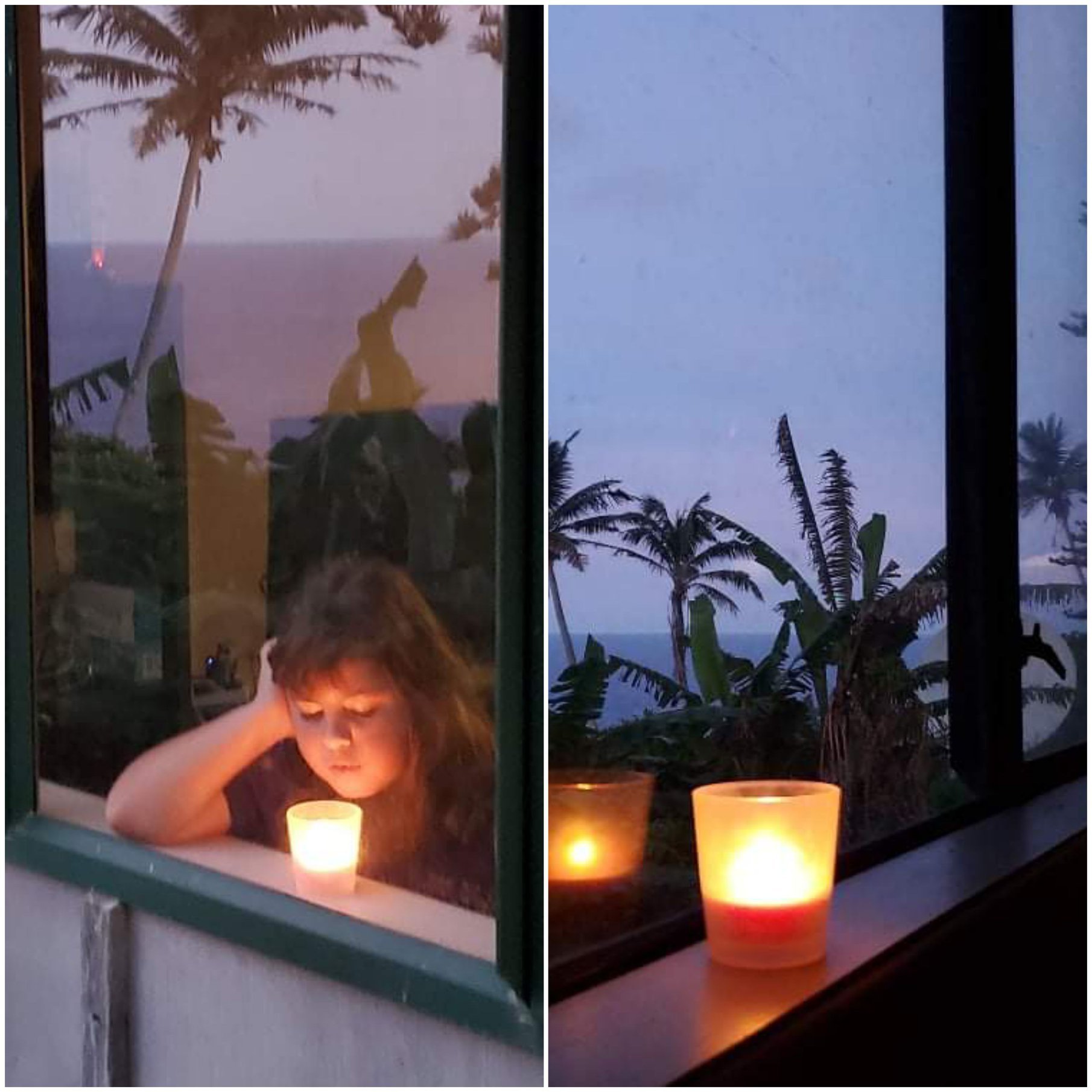From their home on Pitcairn Nadine Christian and her daughters Adrianna and Isabel have a Candle in the Window