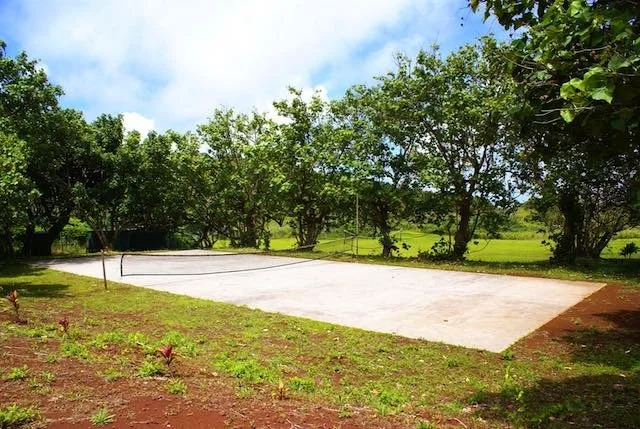 Tennis court on Pitcairn Island