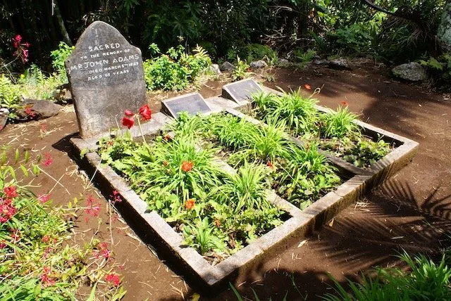 John Adams grave on Pitcairn Island