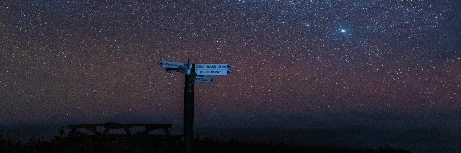 Night sky over Pitcairn Island