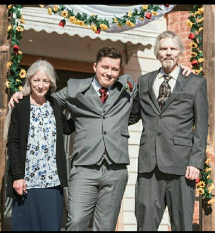 The Blessed Ohana- mom, Austin, and dad (papa)