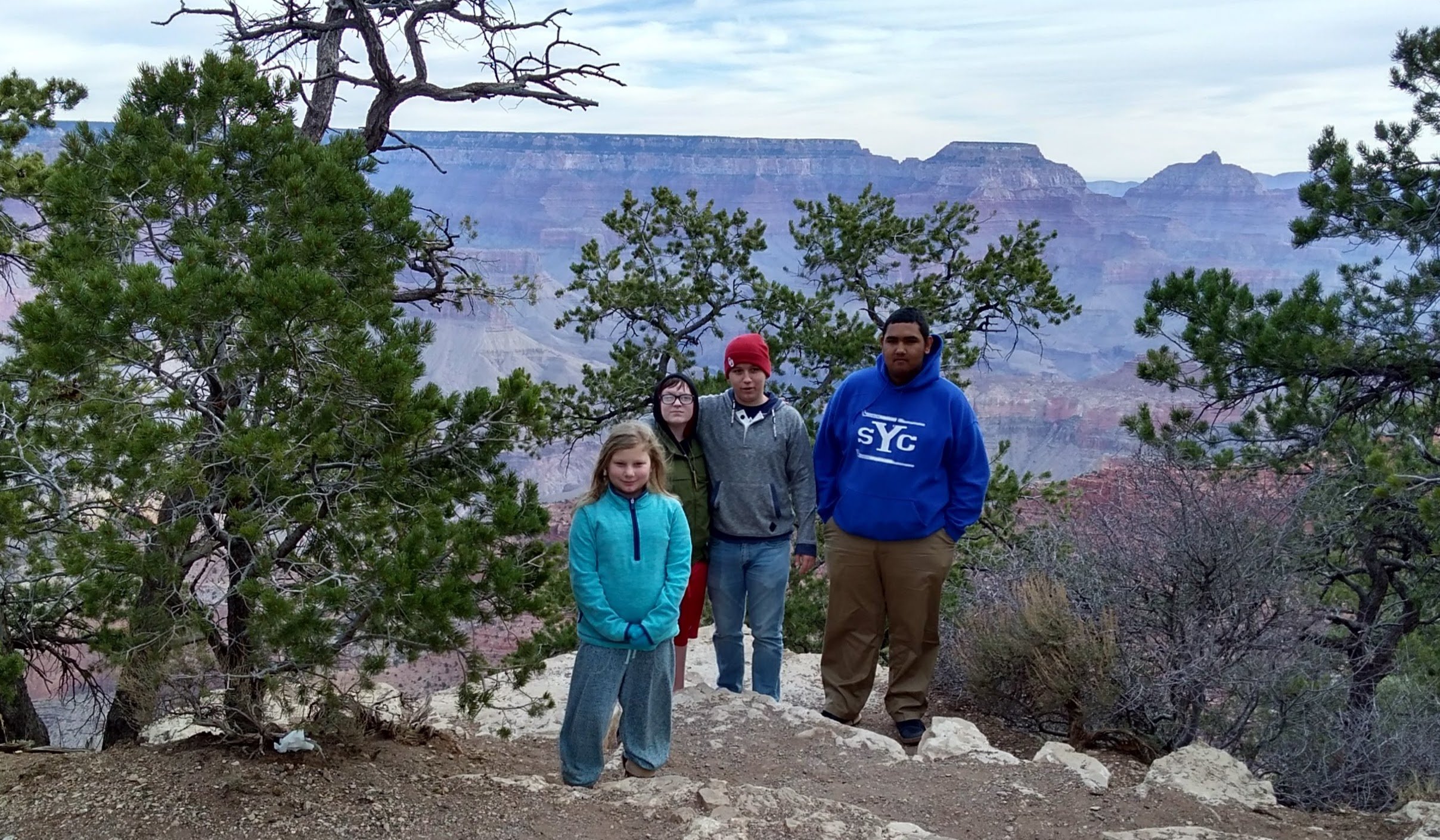 The Blessed Ohana- The kids at the Grand Canyon, AZ