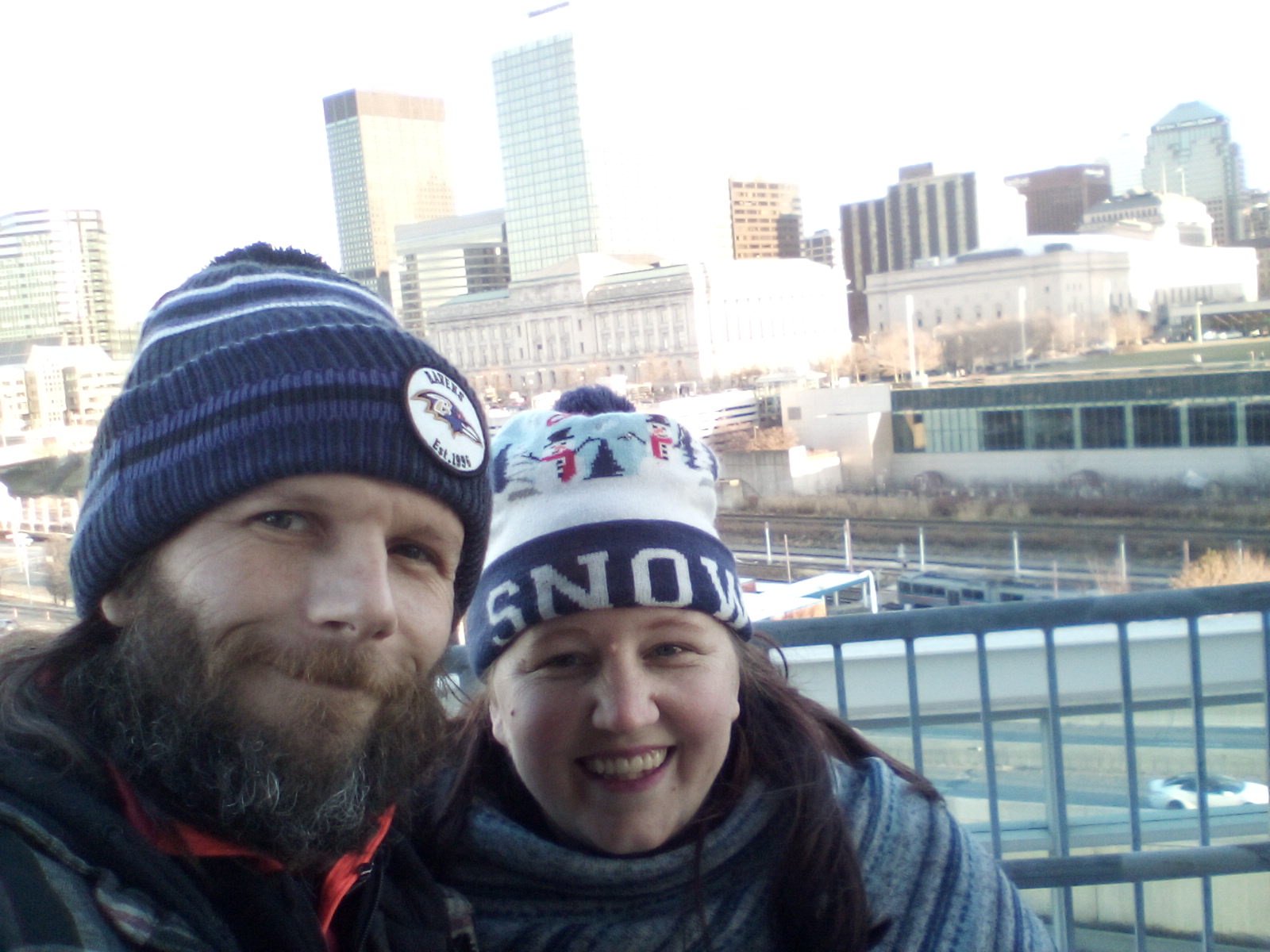 The Blessed Ohana- Justin is a Ravens fan- perfect game to attend in Cleveland, Ohio