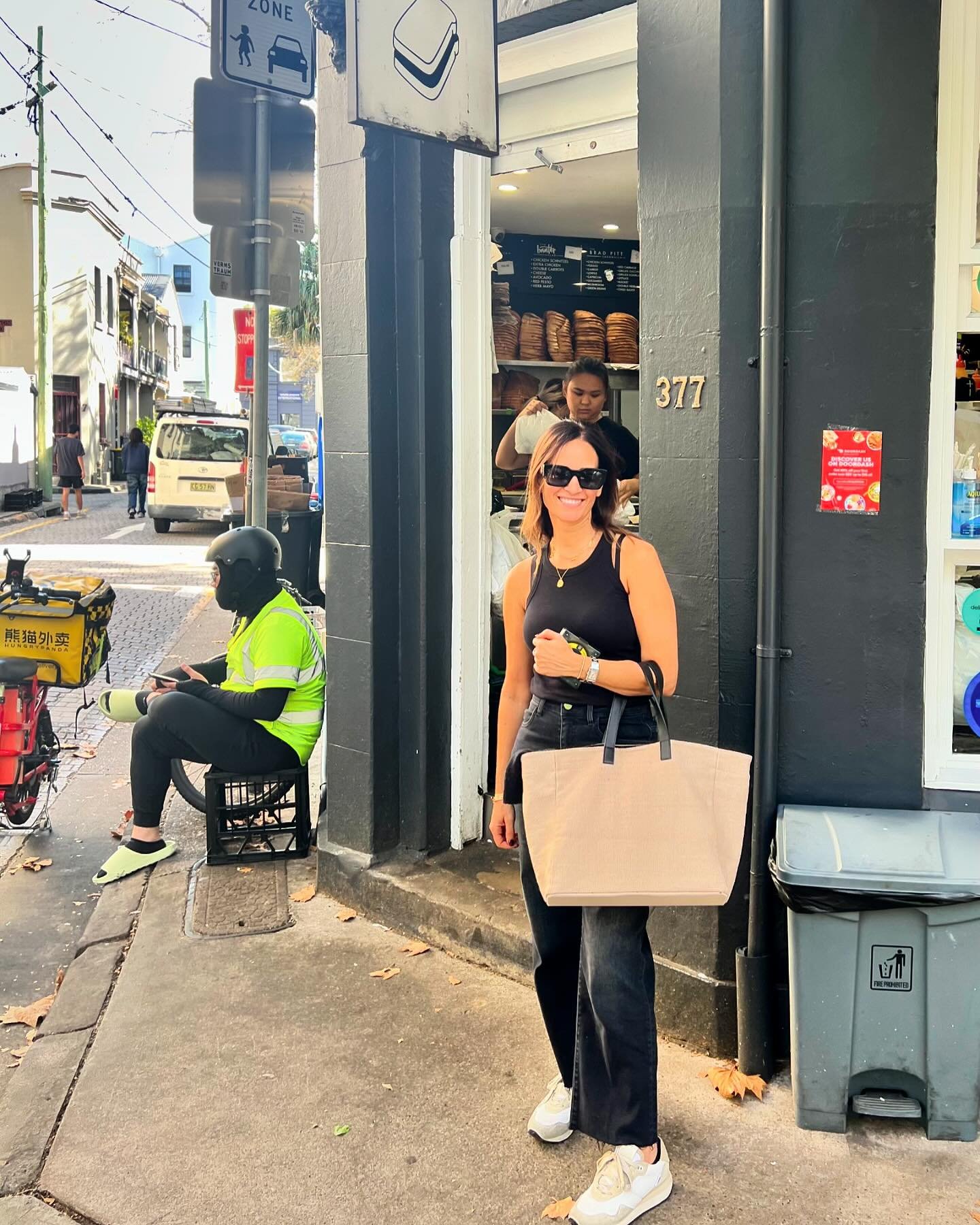 New Managing Director, Romi Okun - @rokunromi enjoying some downtime during client visits in Sydney and looking chic in @richandroyalofficial discovering South Dowling Street with sales director @josephborchan behind the camera. #fashion #roadtrip #s