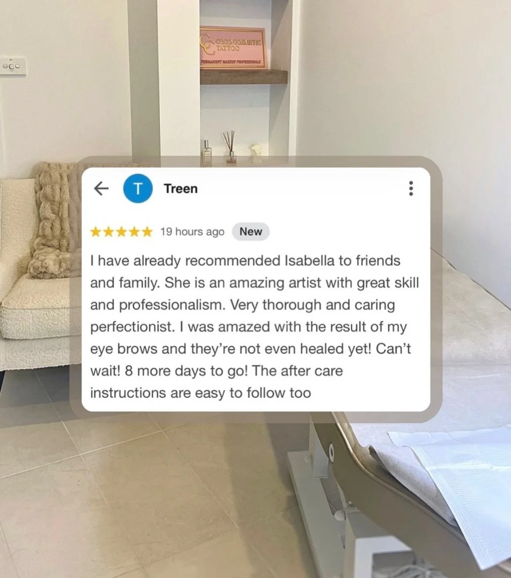 ⭐️⭐️⭐️⭐️⭐️

Kind words from a few of our recent clients! 🥰 

We love hearing your feedback! 💌

To secure your Cosmetic Tattoo appointment book online via the link in bio! 📲