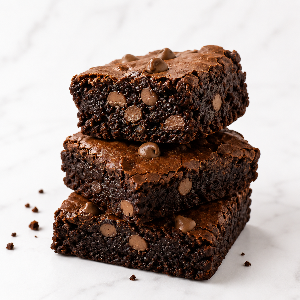 Fudgy brownies baked with Vör Coffee Baking Chips