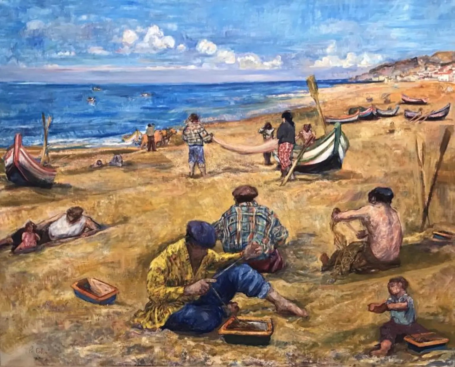   A Philip Cohn painting of a beach scene | Courtesy of Michael Kalick  