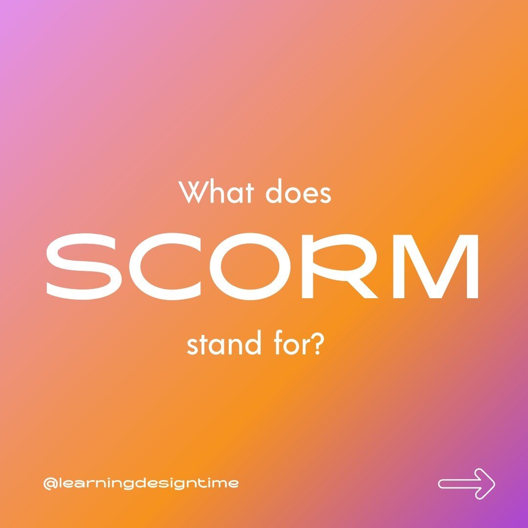 What is a SCORM file❓

A SCORM file is a type of e-learning content package that conforms to the SCORM standard.

For example you might be designing an e-learning course in Storyline. Once you&rsquo;re finished and ready to save, choose the SCORM fil