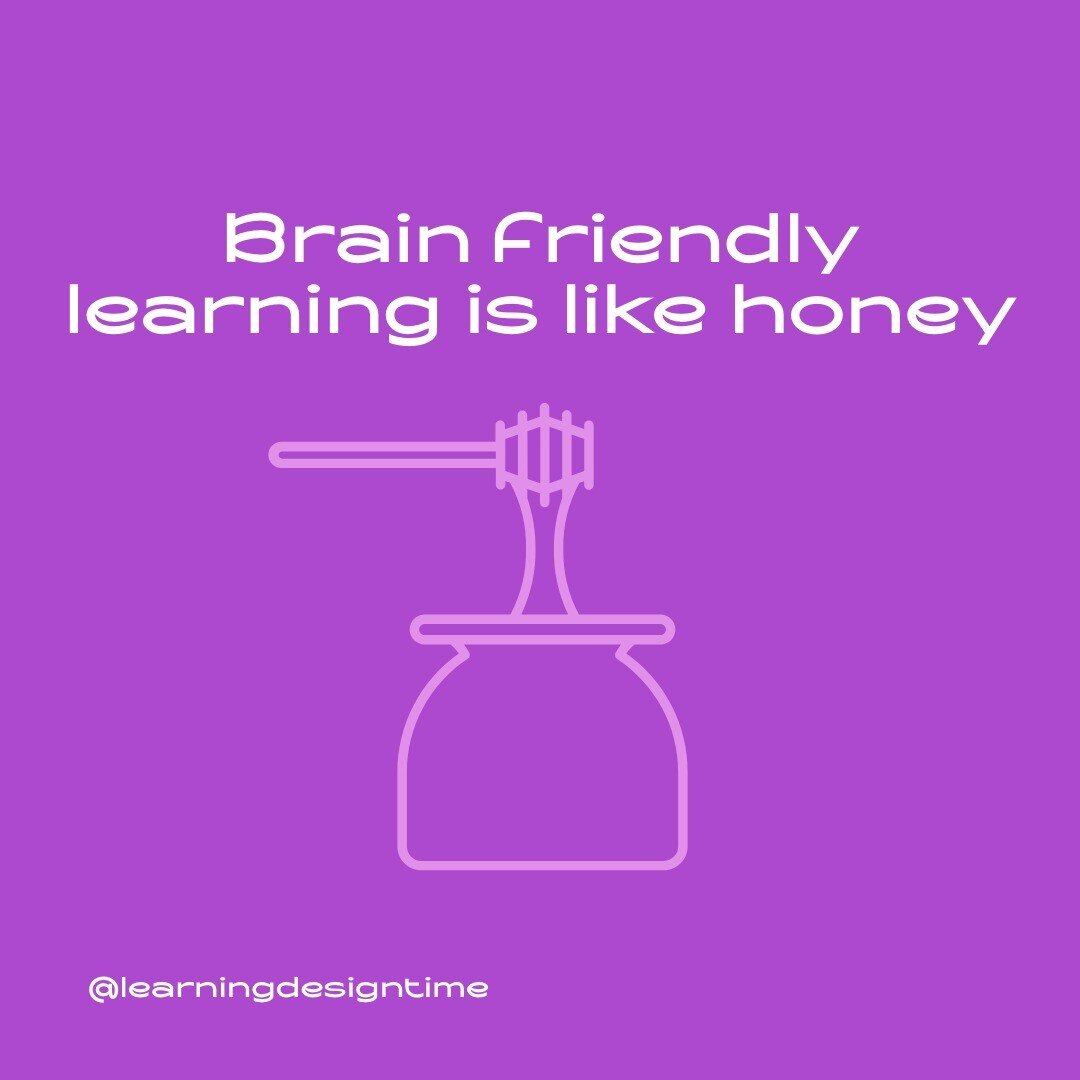 🍯 Something that is sticky will cling to other objects or surfaces.

When we talk about sticky learning, it is ways to design learning that clings to learners long-term memory.

Neuroscience research has shown that sticky learning being integrated i