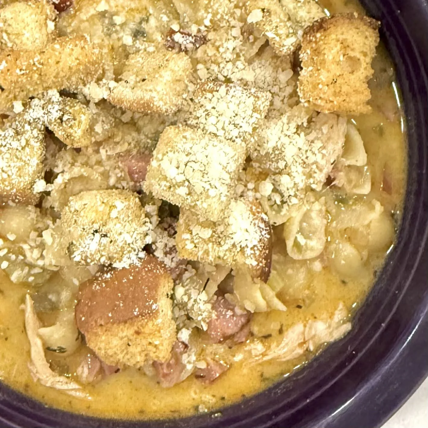 Creamy Cajun Chicken &amp; Sausage Soup