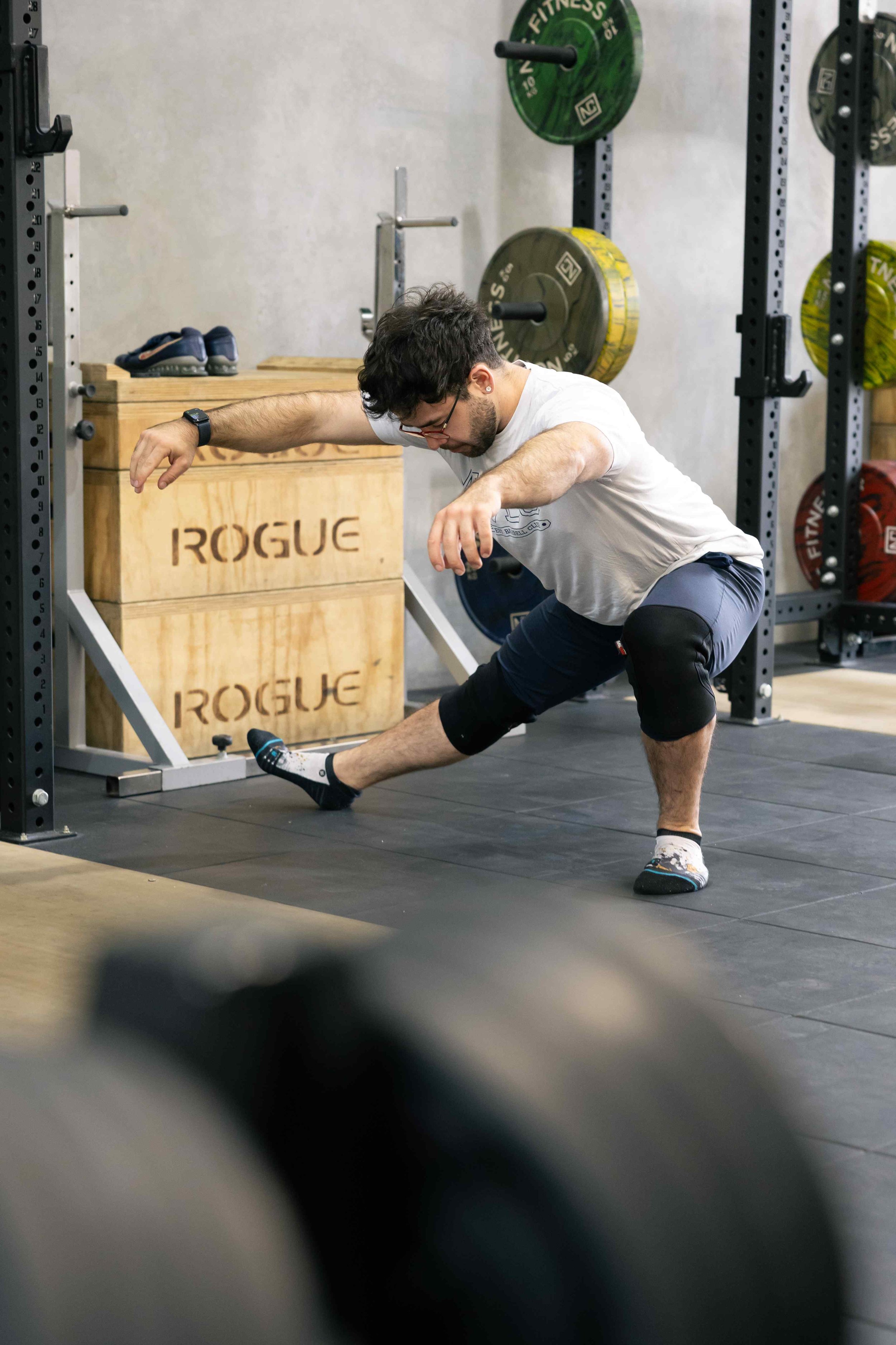 MWBC athlete stretching before a session