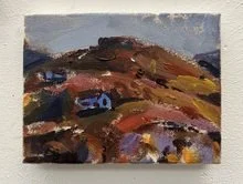 Nicholas Grassi,  Storm King Landscape No. 1  Acrylic on Unprimed Canvas, 6" x 8", 2022