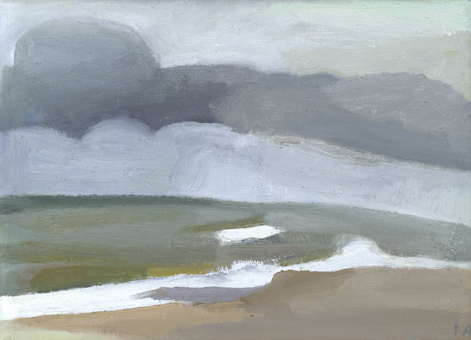 Martha Armstrong, Wellfleet II, oil on canvas, 11x15 inches, 1980s.