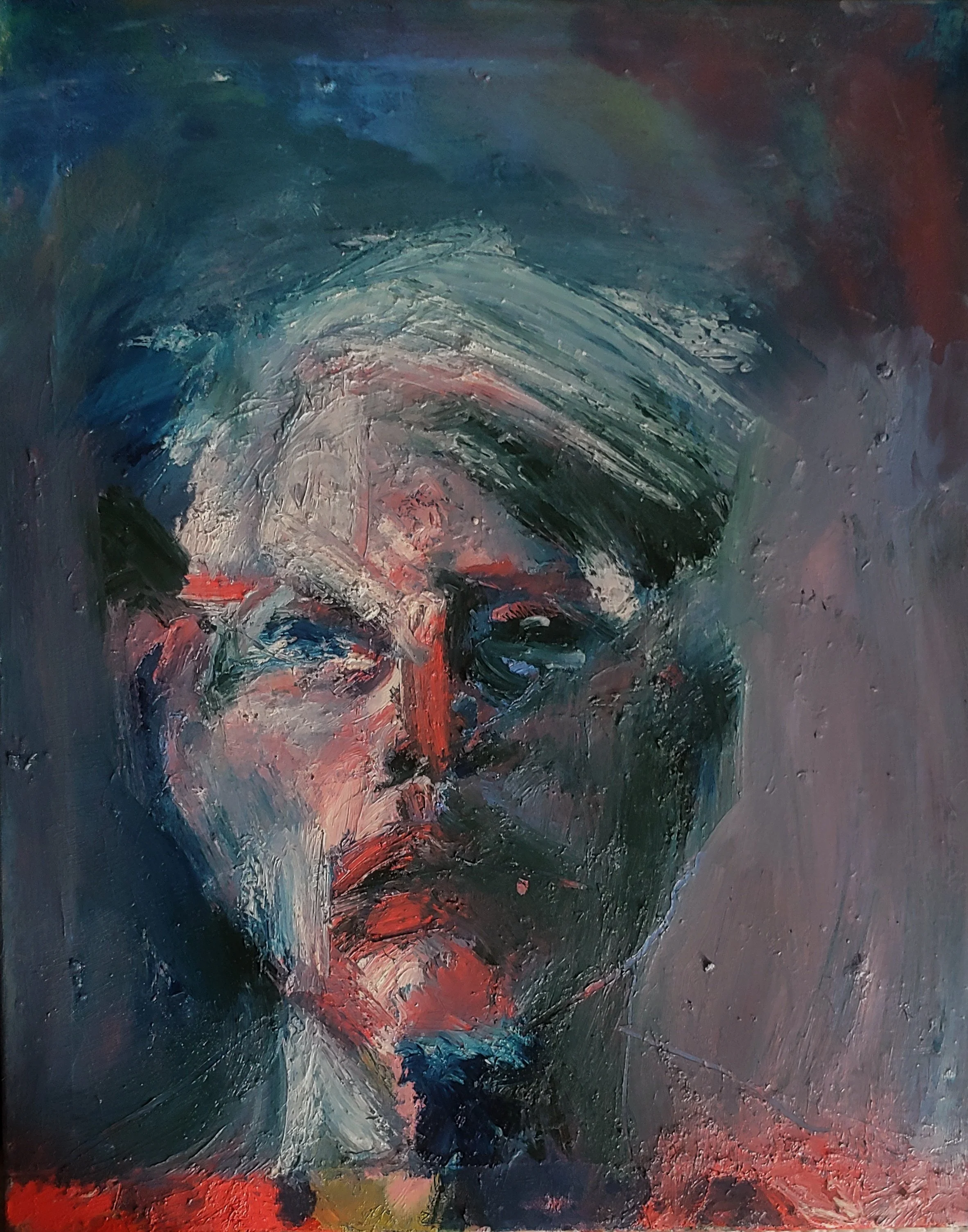 Michael Louis Johnson, January S.P., Pigment Stick (oil) on Canvas, 20" x 16" , 2026