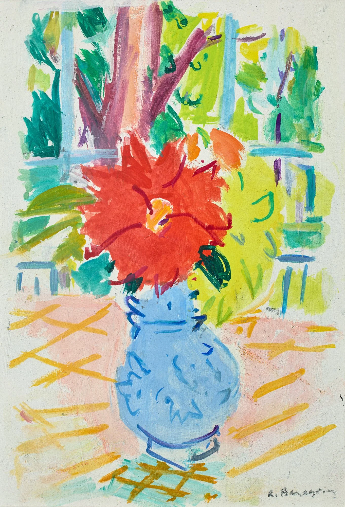 "Essence of Summer", Acrylic gouache on Paper, 8" x 5.5", 2024