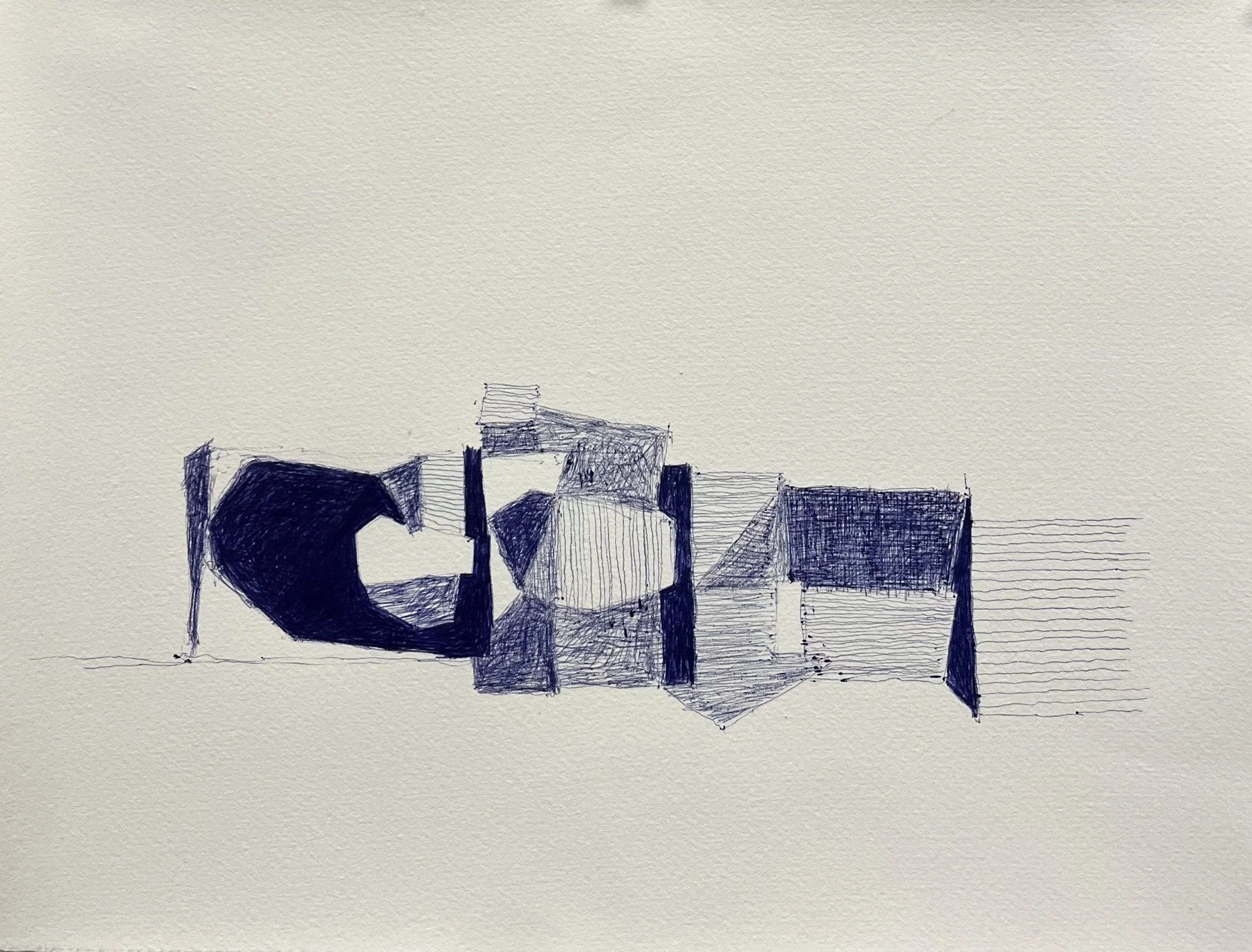 "Untitled 17", Ball Point Pen, 12.5" x 16", 2025