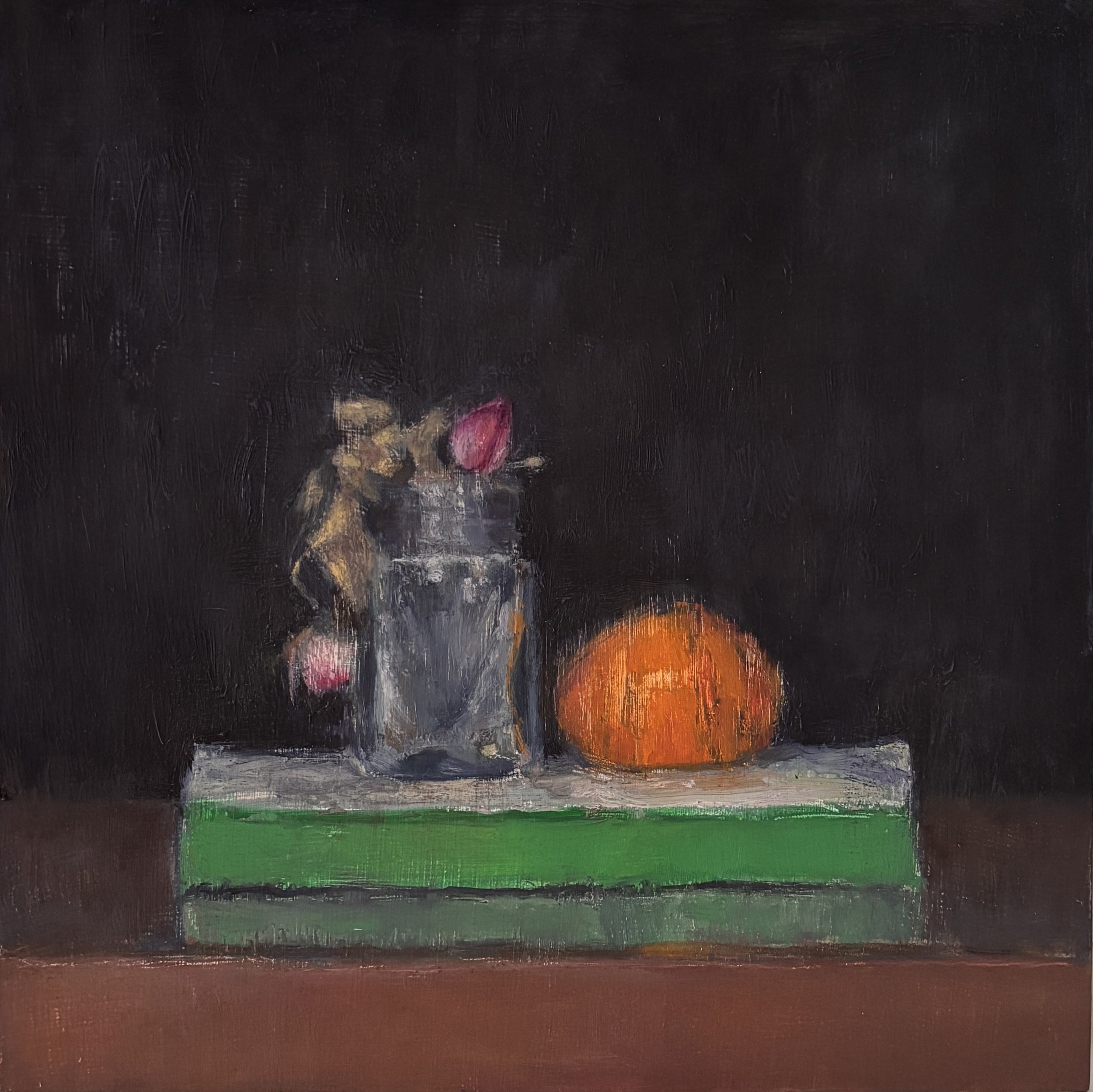 Eileen Mooney, "Clementine, Dried Rosebud, Franny and Zooey, Oil on Wood Panel, 12" x 12", 2026