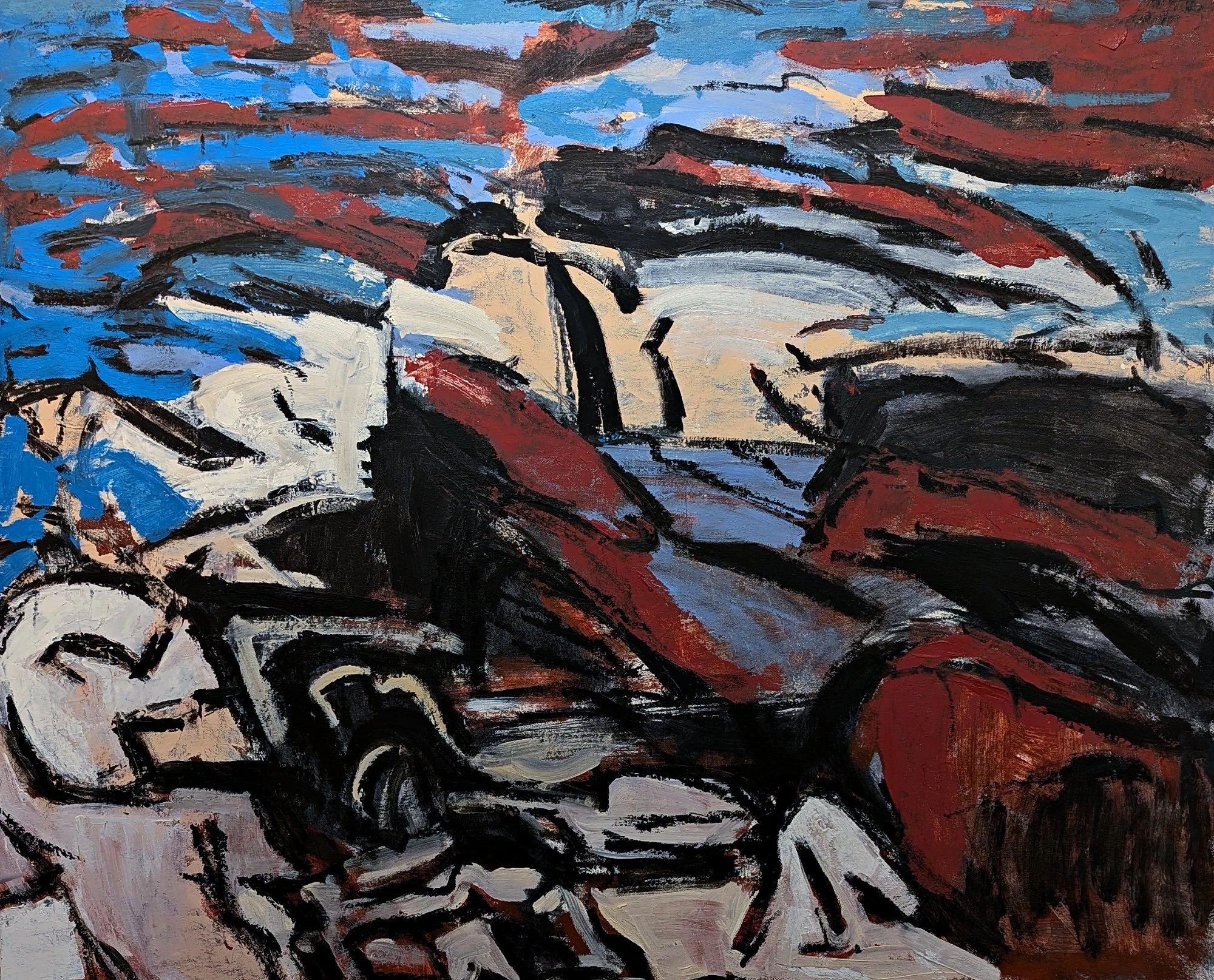 "Coast Study 1", Oil on canvas, 28" x 34", 2026	