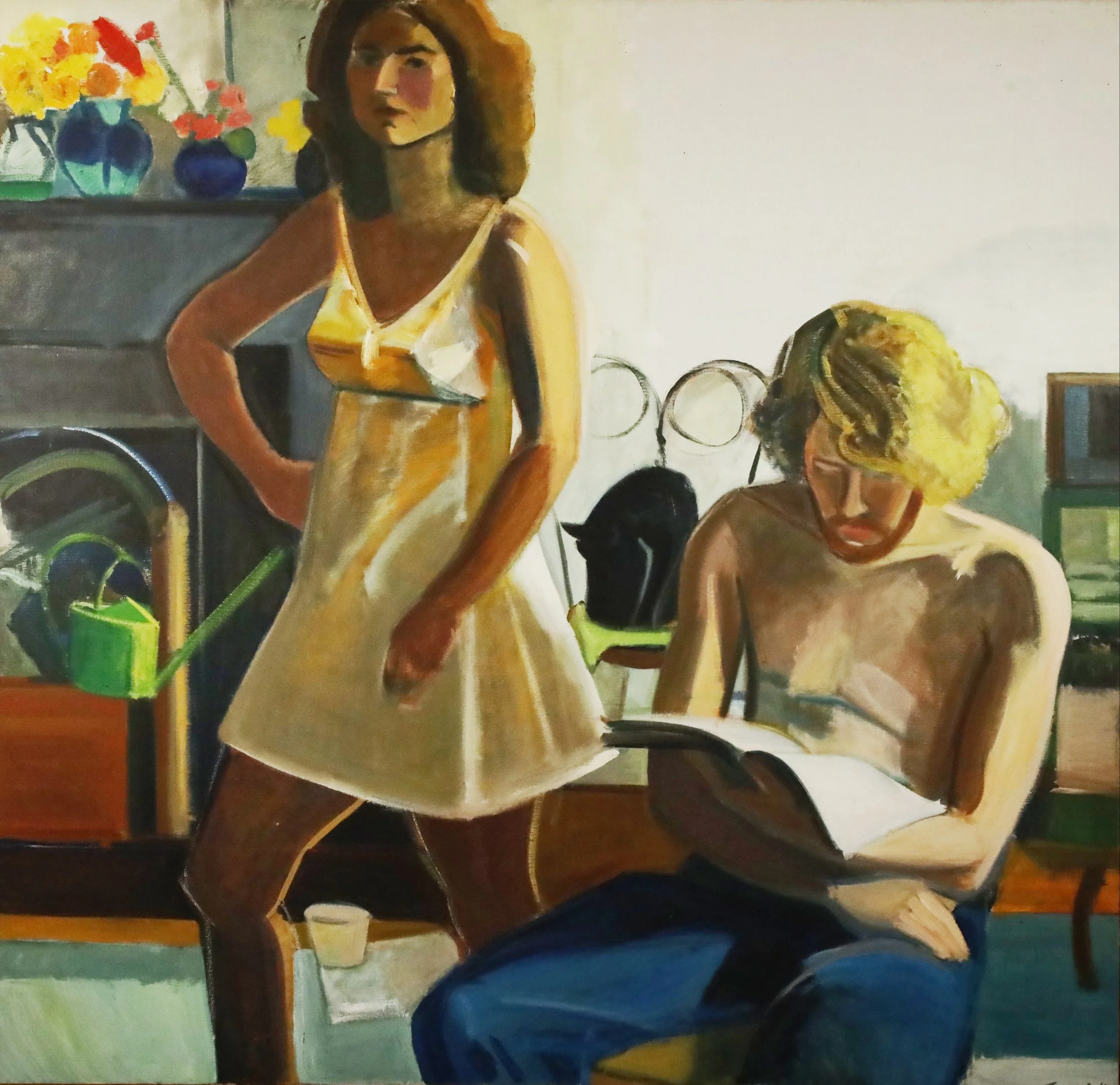 "Ingimundur and Temma", Oil on Canvas, 50" x 52", 1977