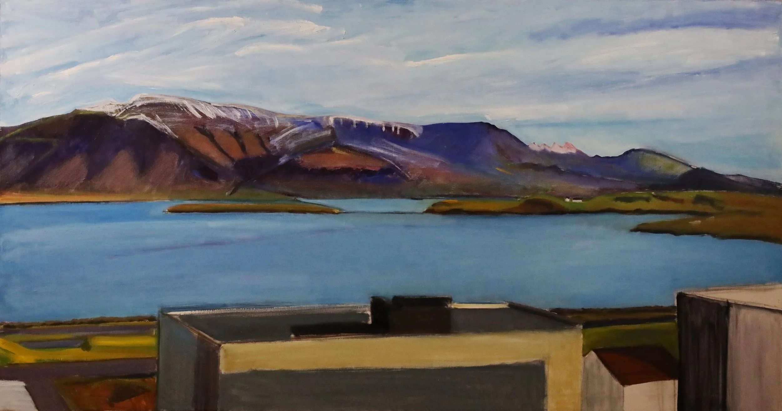 "Ejsan and Fjord", Oil on Canvas, 32" x 60", 2006