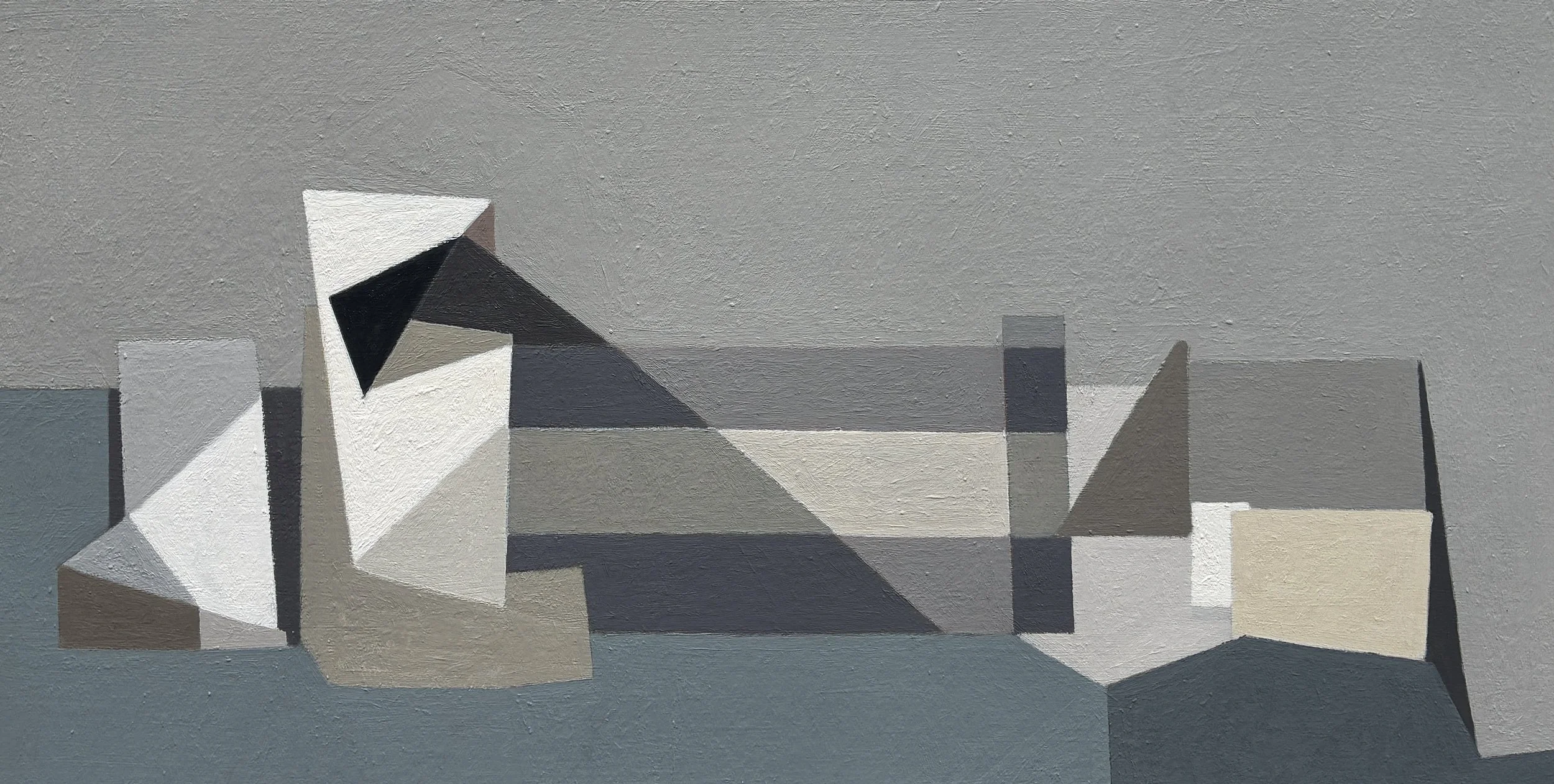 "That and This", Oil/Paper/Mounted, 17.25" x 34.75", 2025