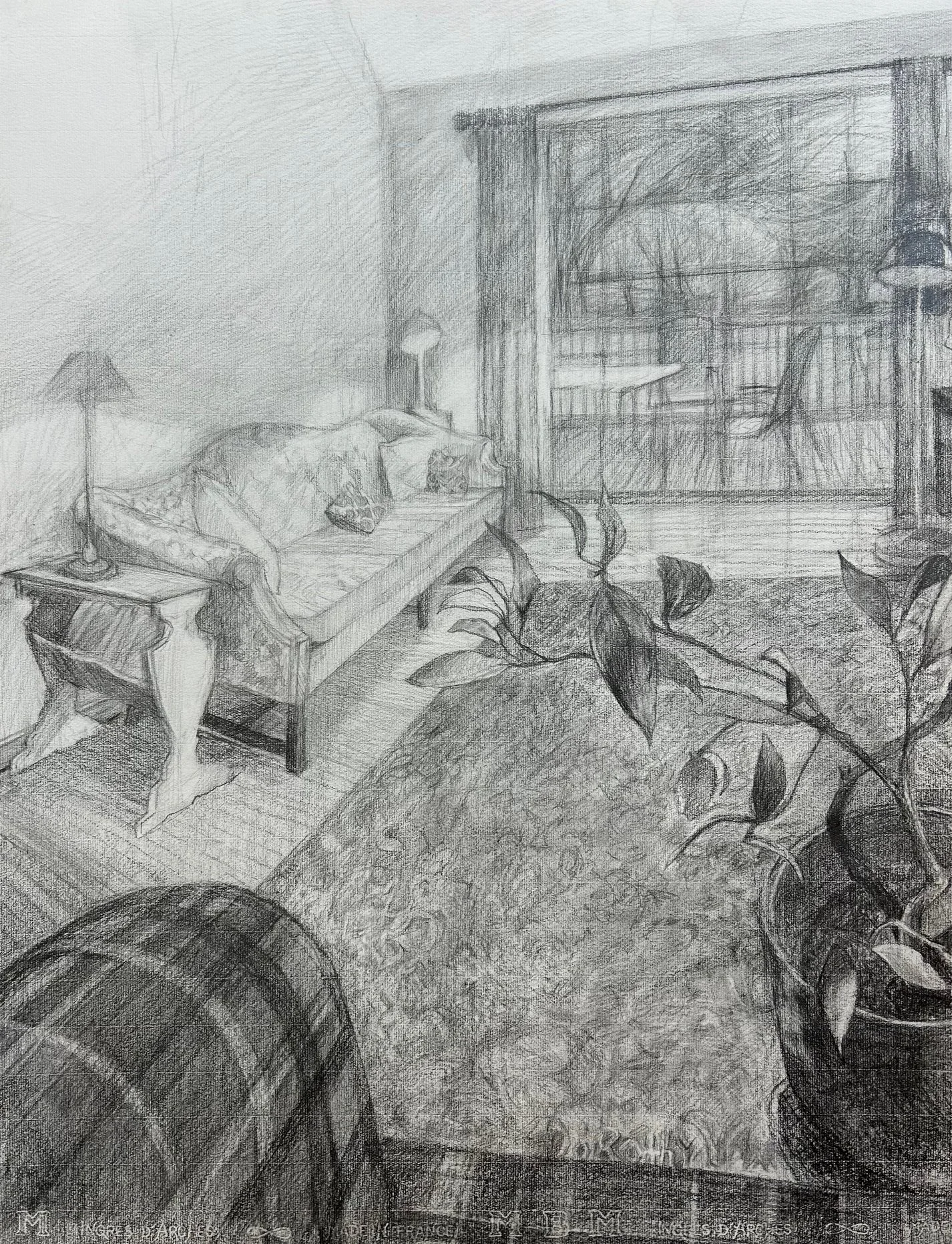 "From Here To There", Graphite, 25" x 19", 2025