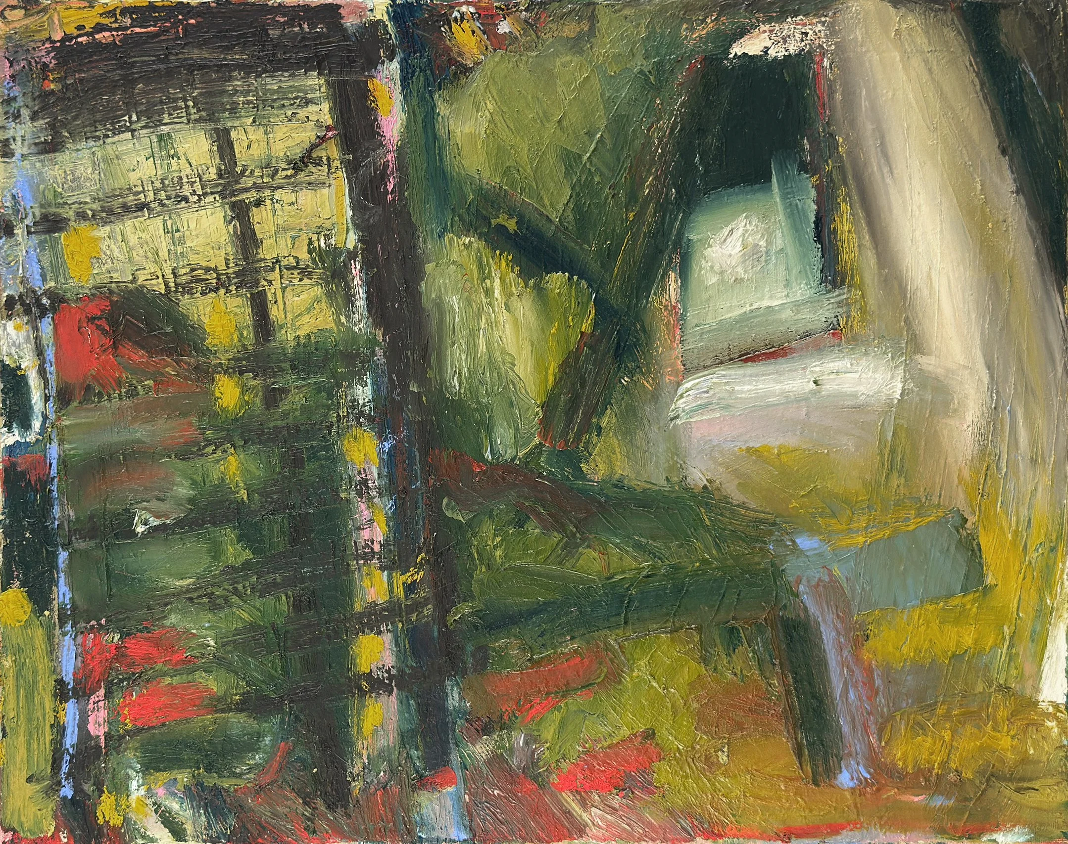 "Rough Screen", Pigment Stick (Oil) on Canvas, 16" x 20", 2025