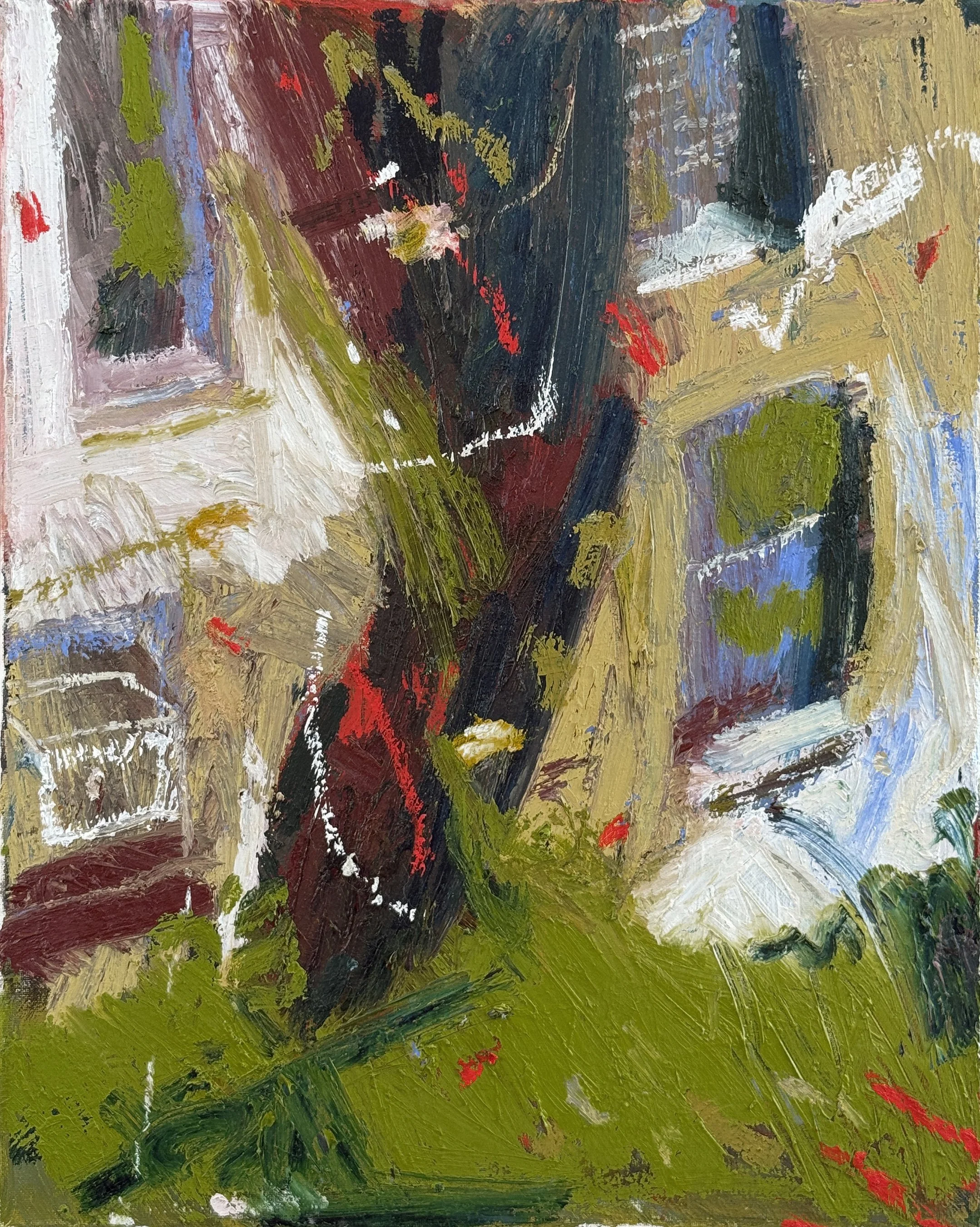 "July; Mid Summer, Pigment Stick (Oil) on Canvas, 20" x 16" , 2025