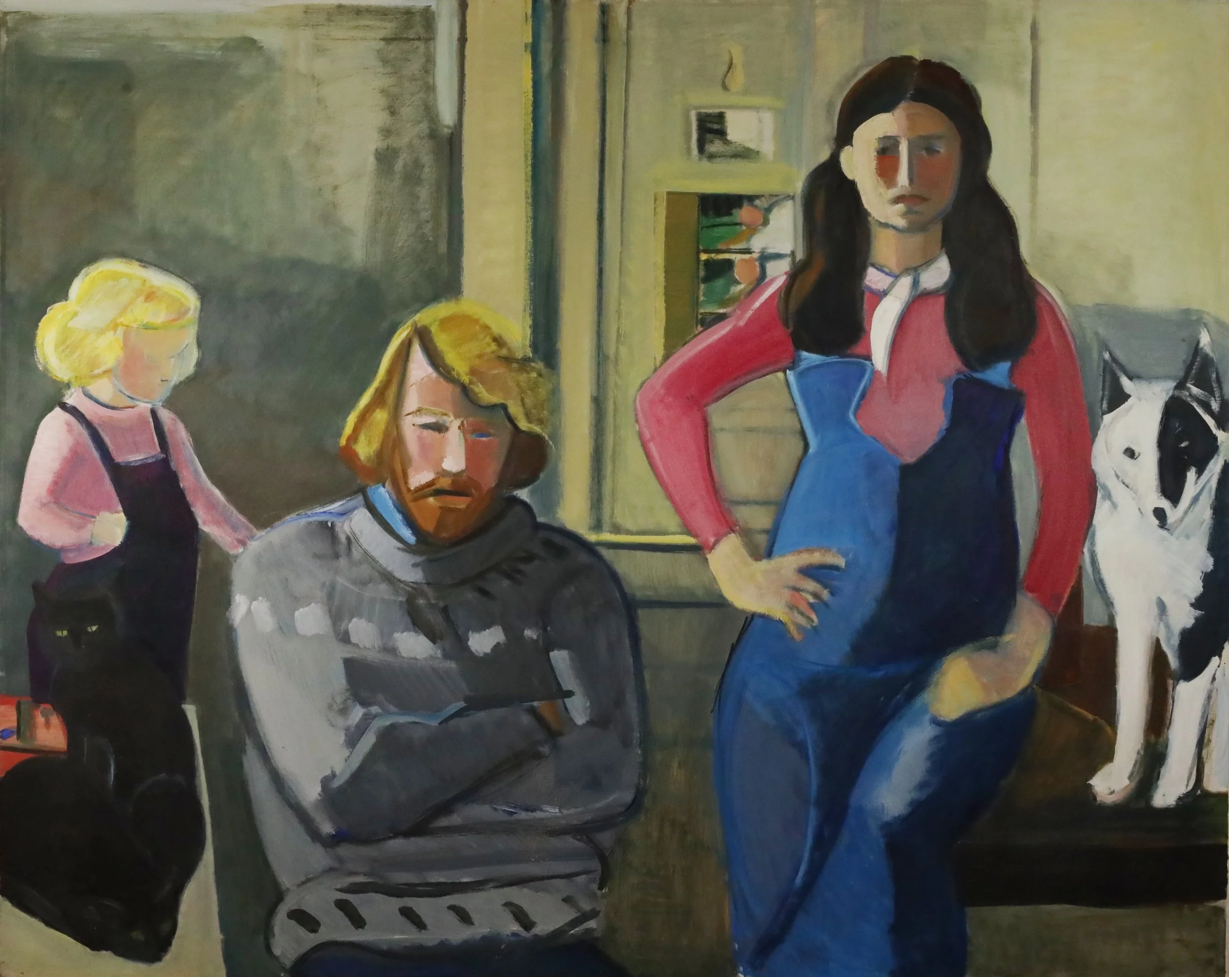 "Family Group", Oil on Canvas, , 48" x 60", 1981