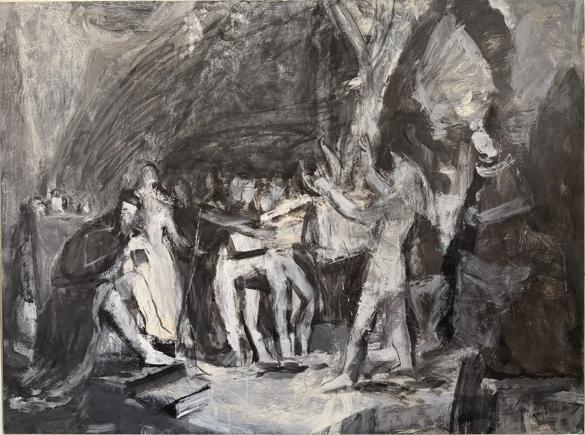 "Orpheus In Hades", Oil on Linen, 44" x 59", 2023