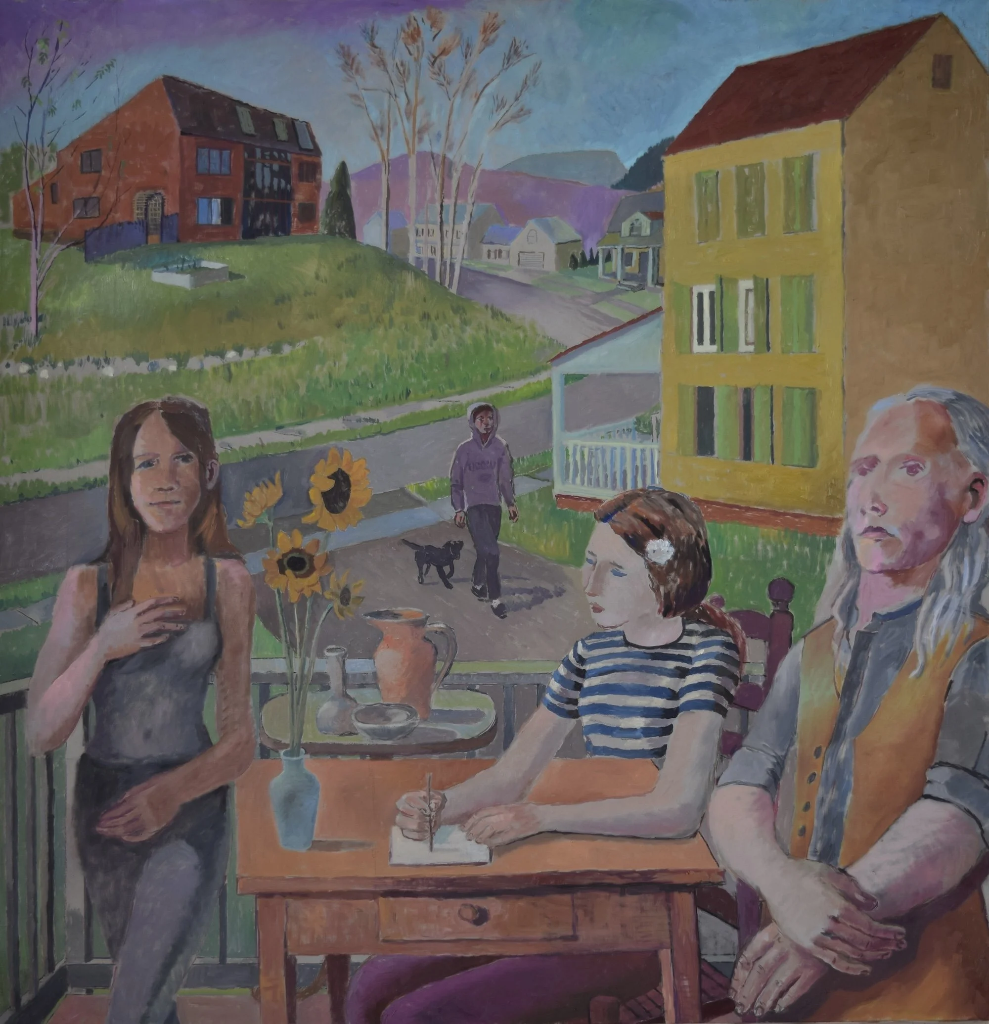 "Letters Home", Oil on Linen, 52 X50″, 2025