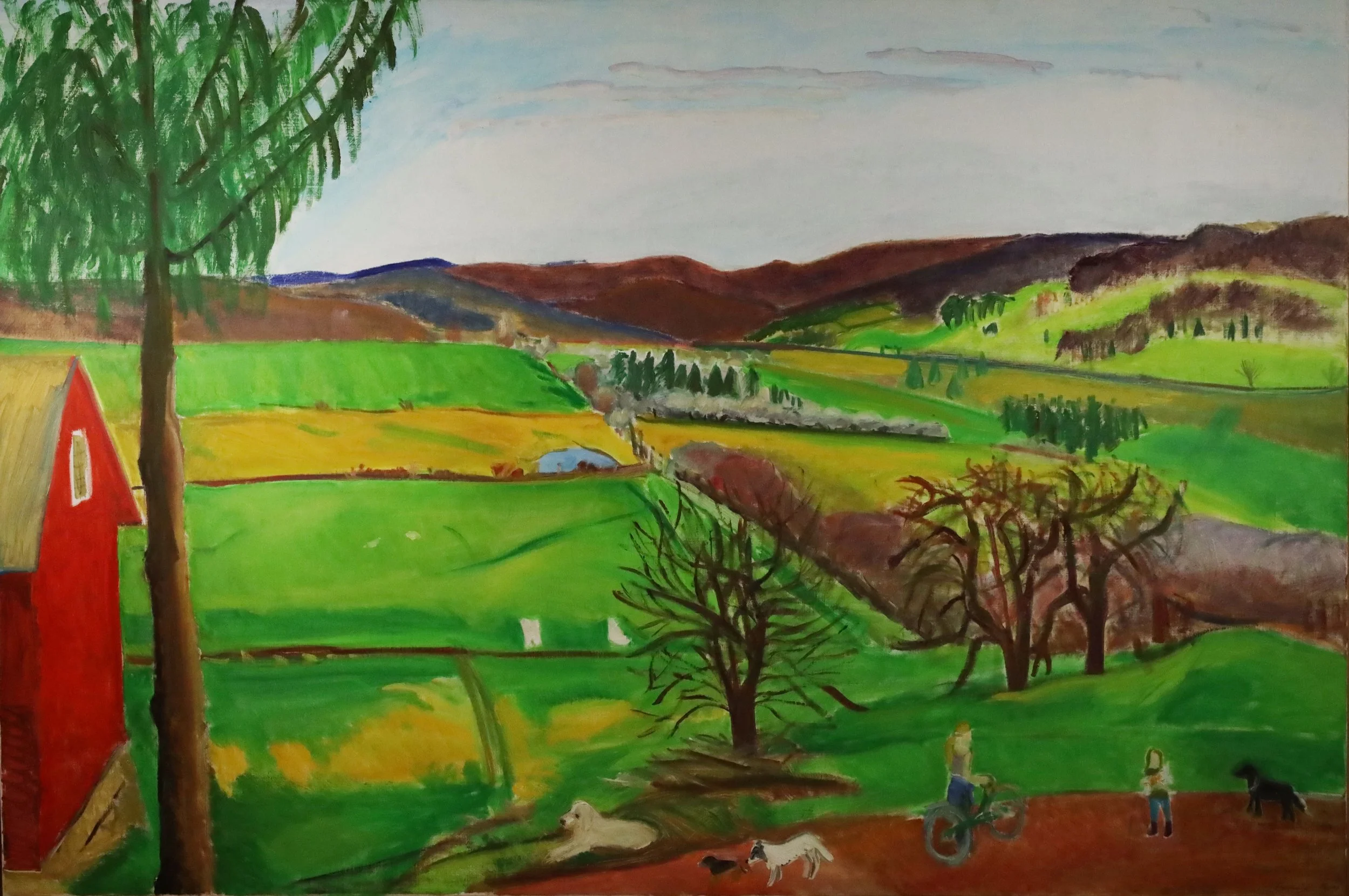 "Spring Lake Farm Landscape", Oil on Canvas, 48" x 72", ca1998