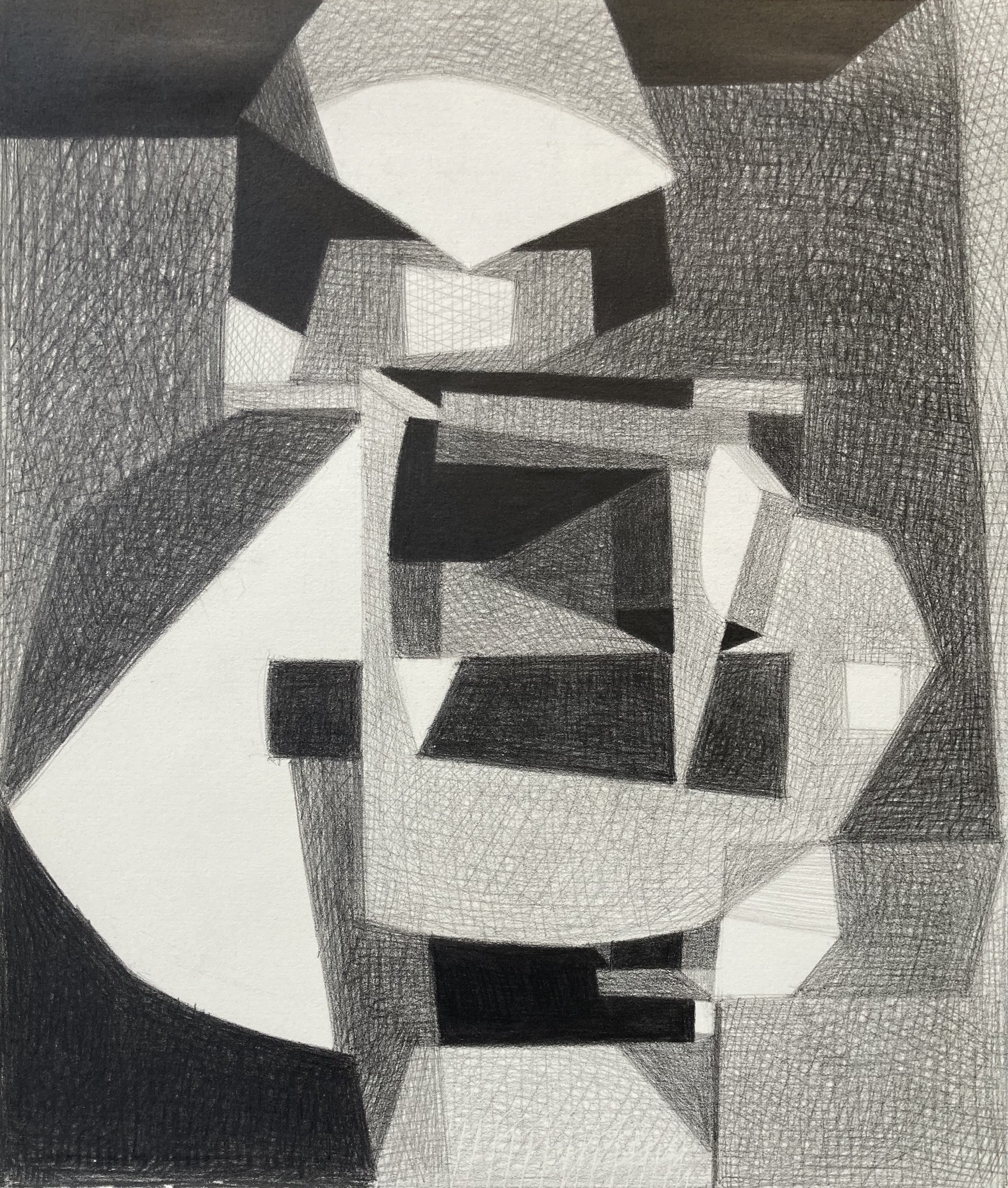 "Nesting Doll", Graphite on paper, 
28" x 17", 2020