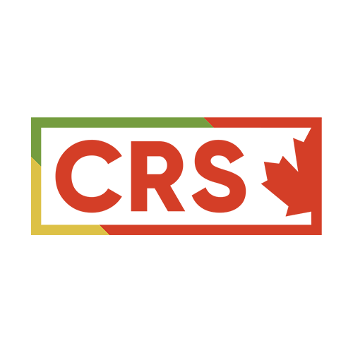 The logo features the letters "CRS" inside a rectangle, with a red maple leaf to the right, symbolizing Canada. The rectangle has green and yellow accents on the edges.