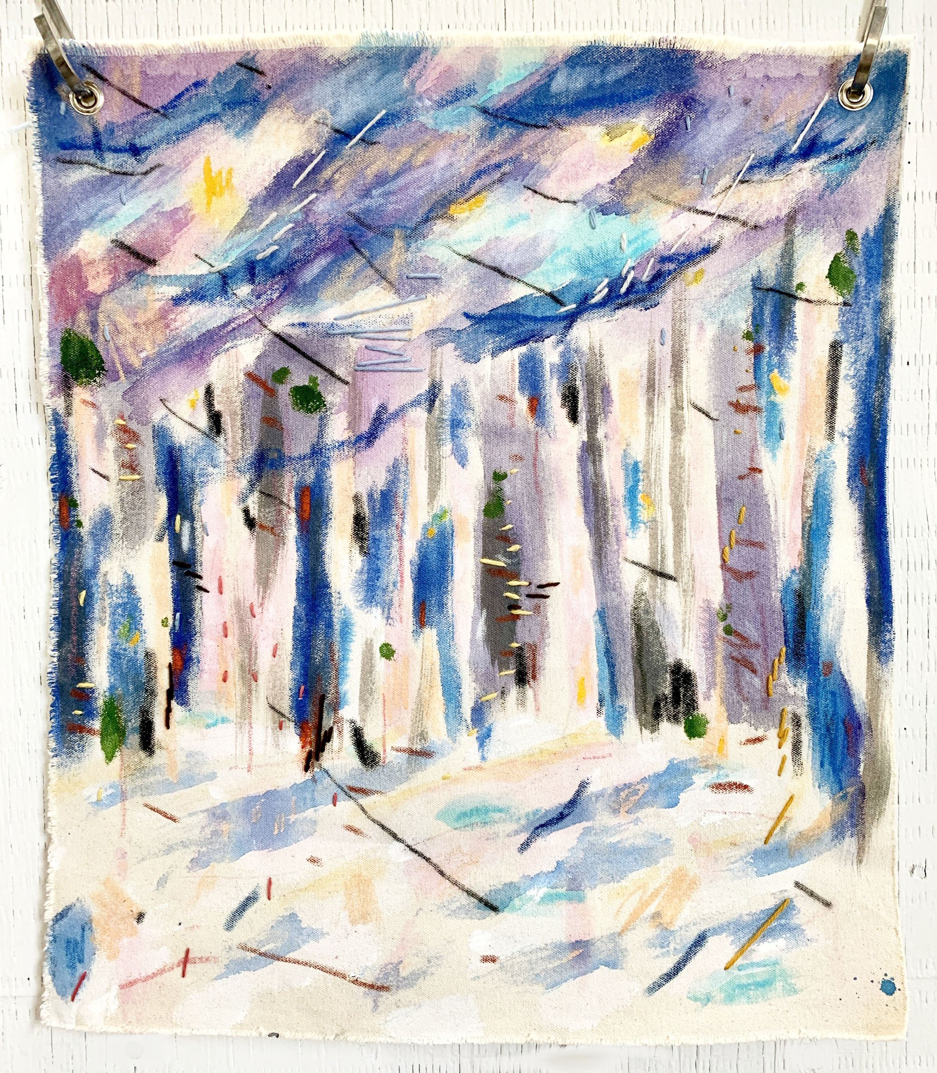 Copse
18" x 20"
Acrylic and wool on raw canvas