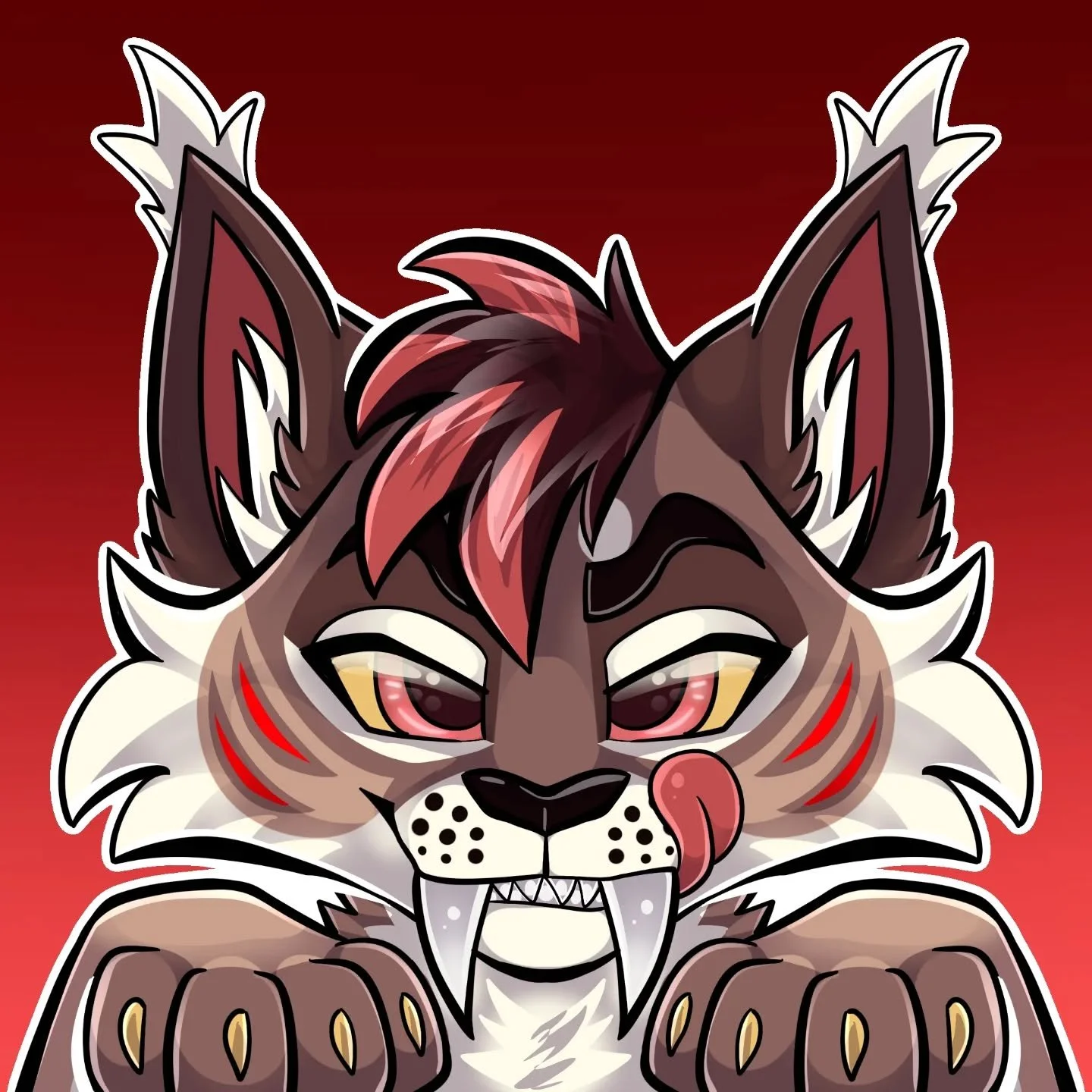 Finished peeking sticker comm for Slotcar Saber #furryfandom #furriesofinstagram #furrybadge