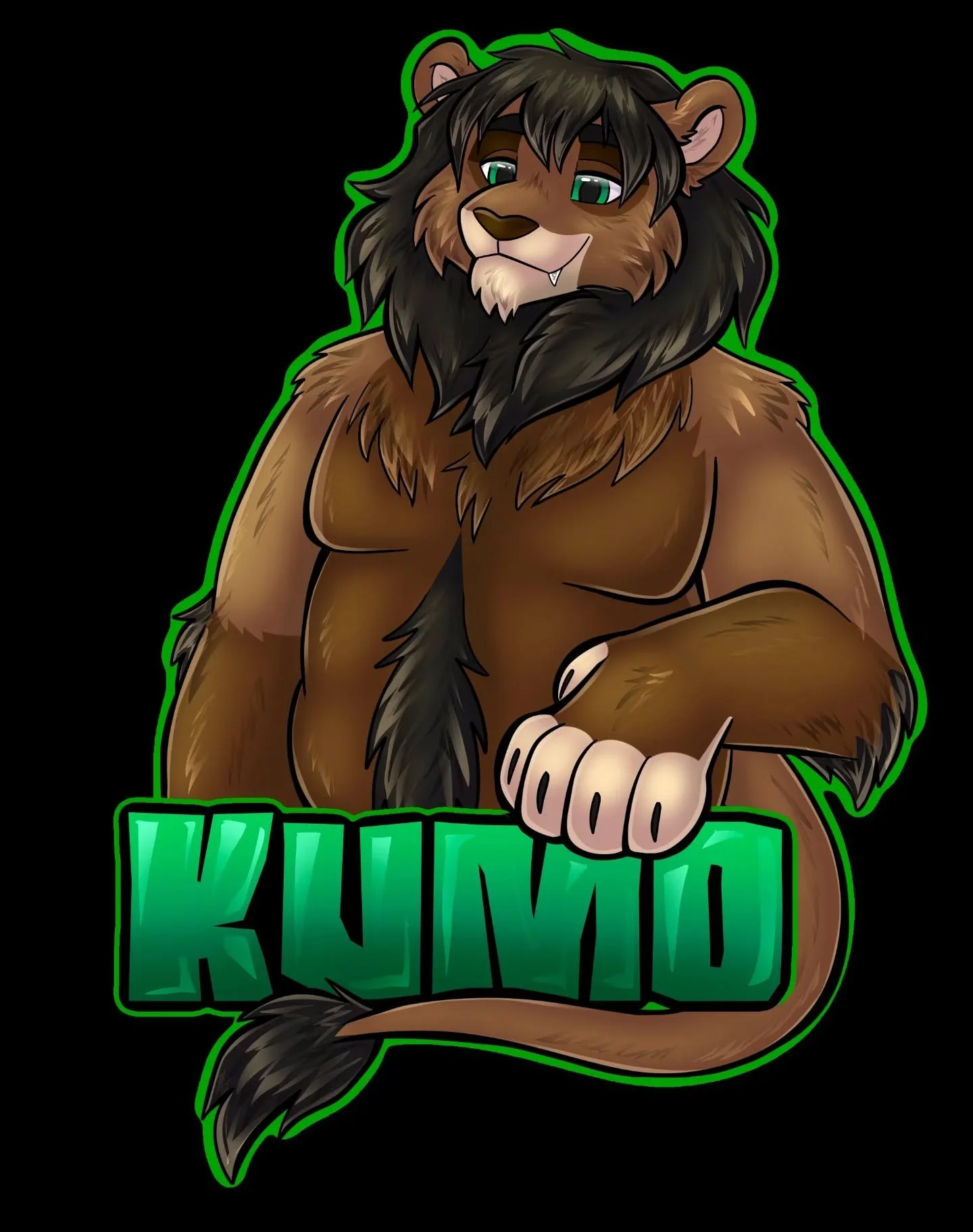 Digital halfbody badge for Kumo the Lion! This one was from the LVFC batch. It was super fun to draw this one! #fursuitcommission #furrybadge #furryfandom