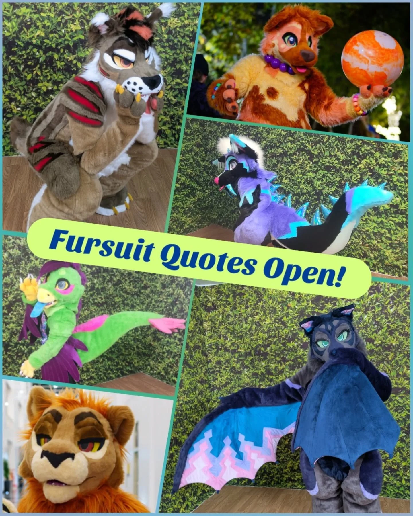 We have one fursuit slot available on the queue! If you're interested in taking it, you can apply for a quote on our website! In a few days we will select from all approved applicants! We will make any species and all of our suits are machine washabl