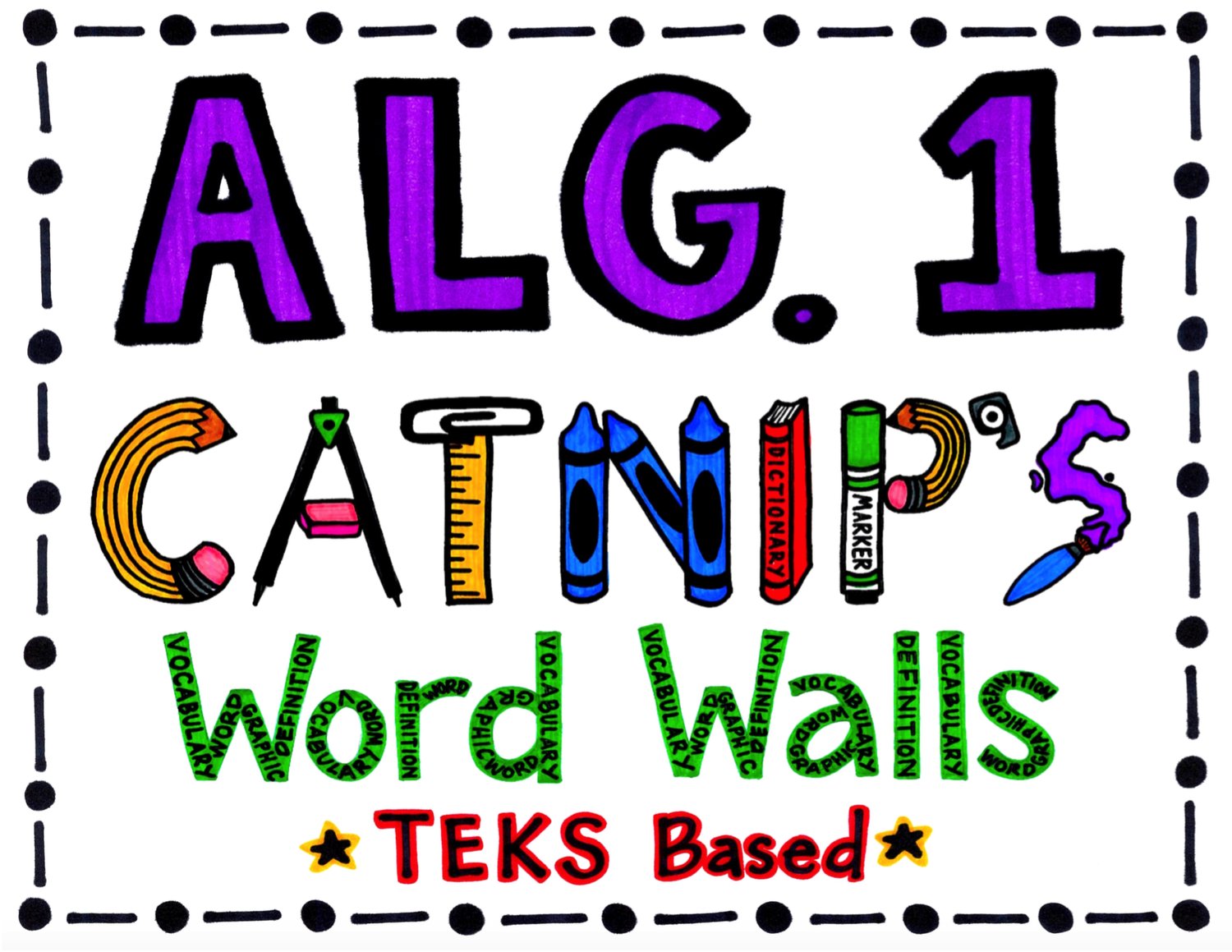 Algebra Word Wall, Algebra 1 Vocabulary