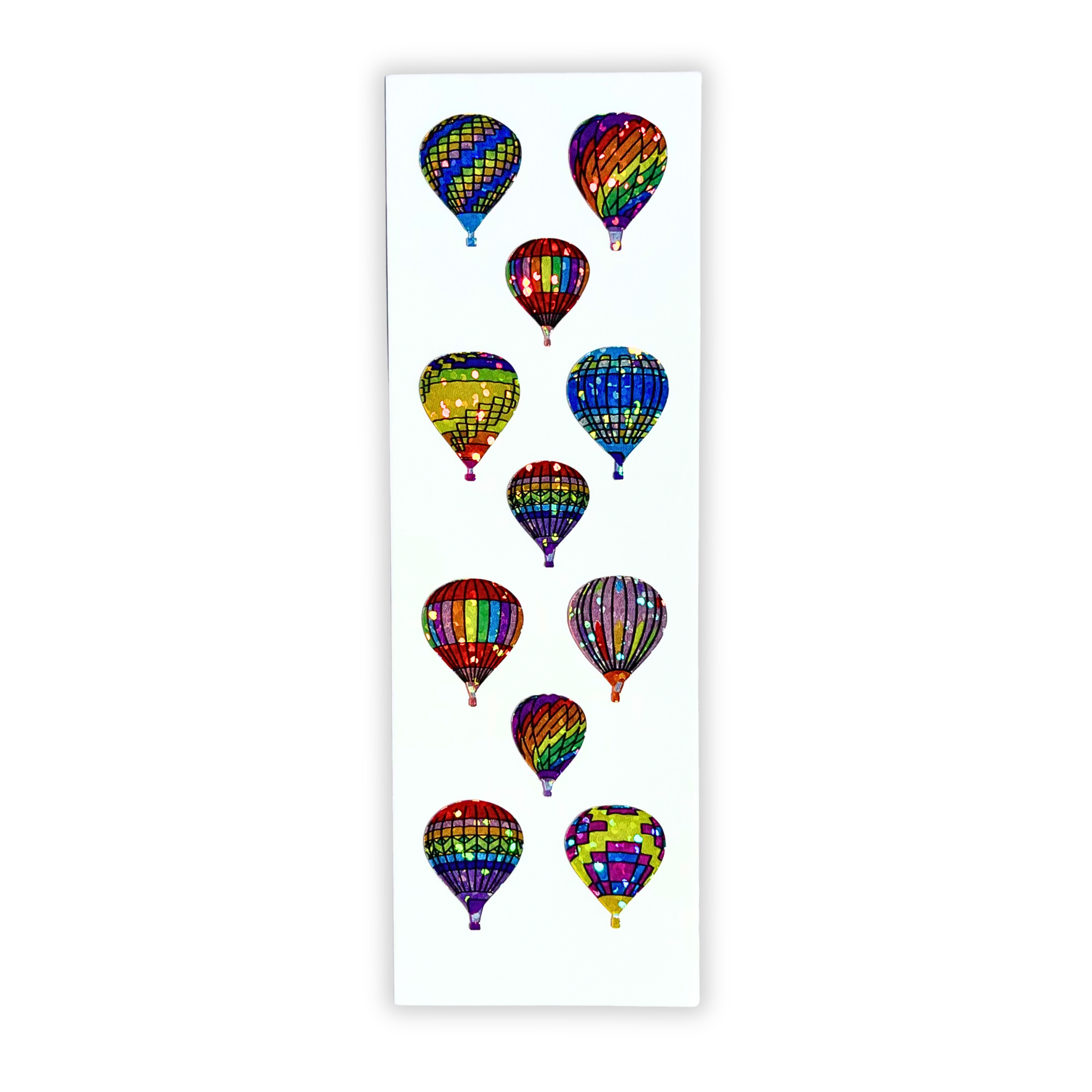Holographic Glitter Hot Air Balloons Vintage Inspired Stickers