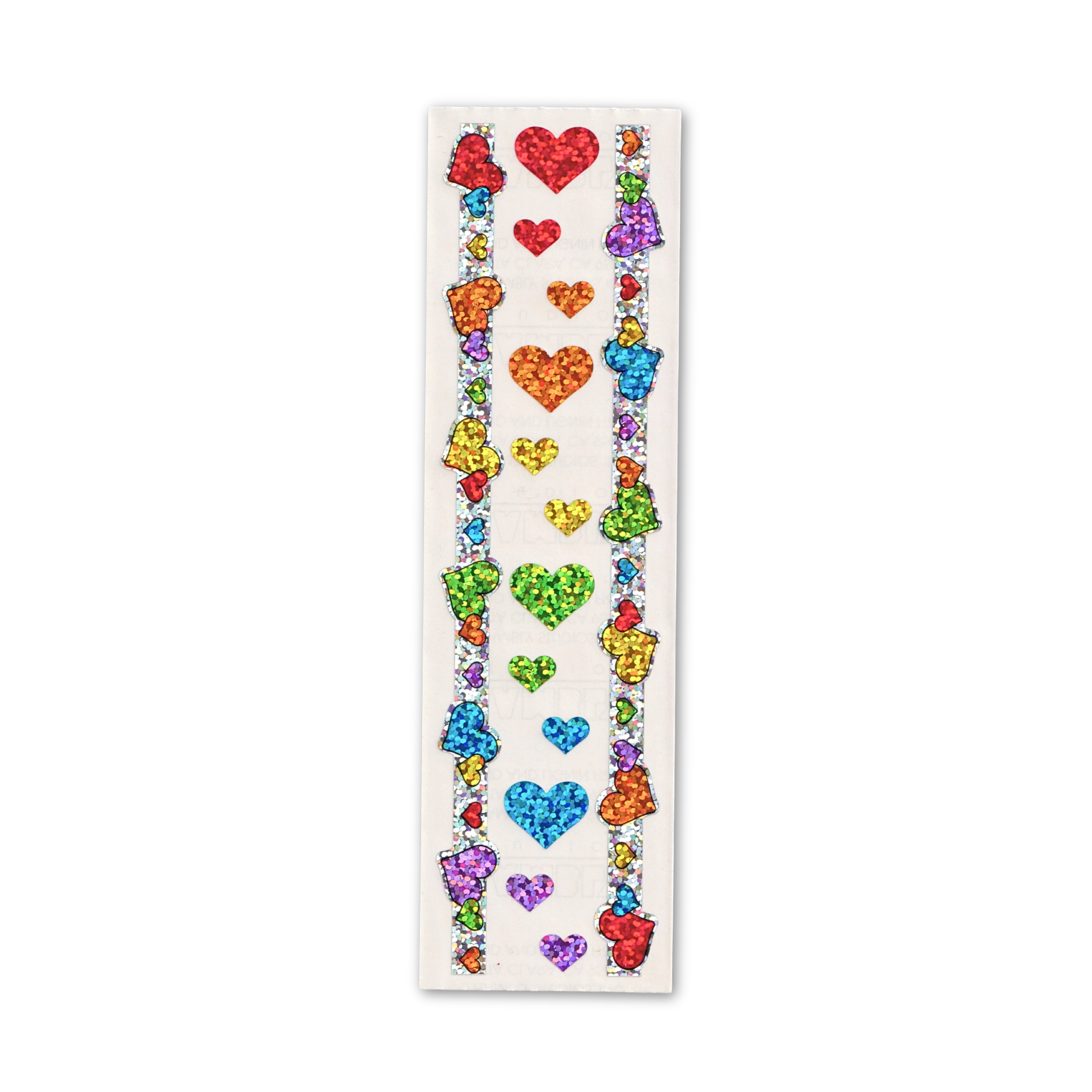 Vintage Hambly Holographic Sparkle Hearts Borders and Icons Stickers