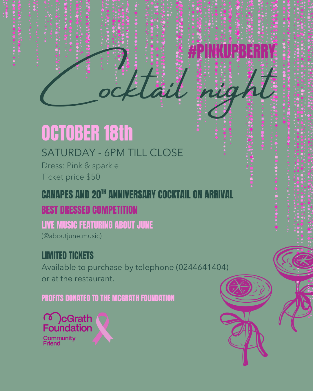 Pink Cocktail Night #pinkupberry