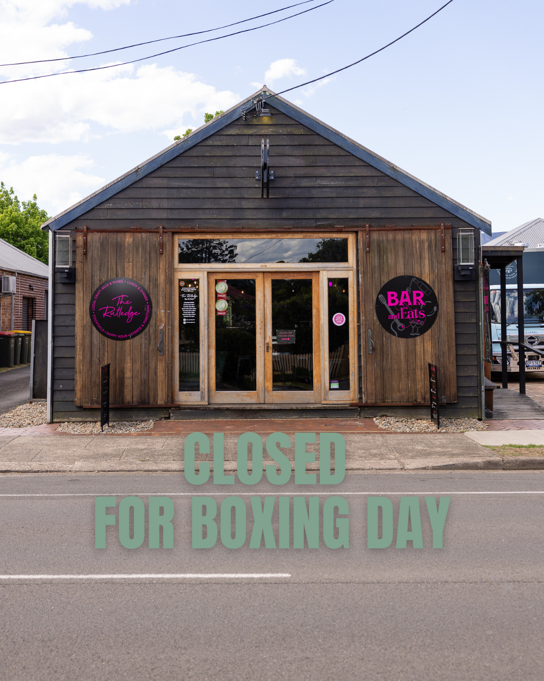 CLOSED - Boxing Day