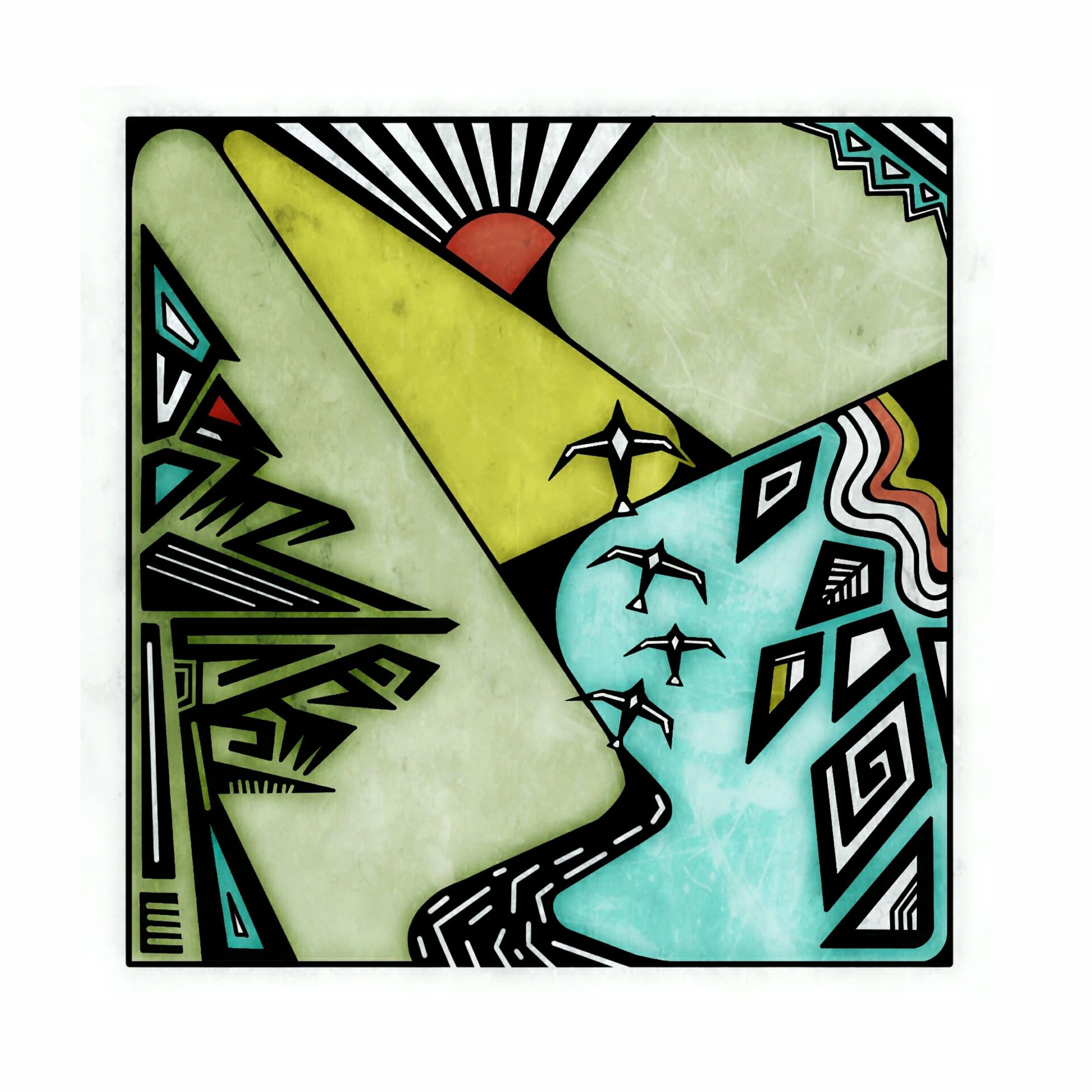 Yuba Alive by Andy Cerrona. Digital Sketch.
___________________________________________
Celebrating the life-giving force of the Yuba, and the beautiful canyon that it feeds. Expressed through shapes and angles.